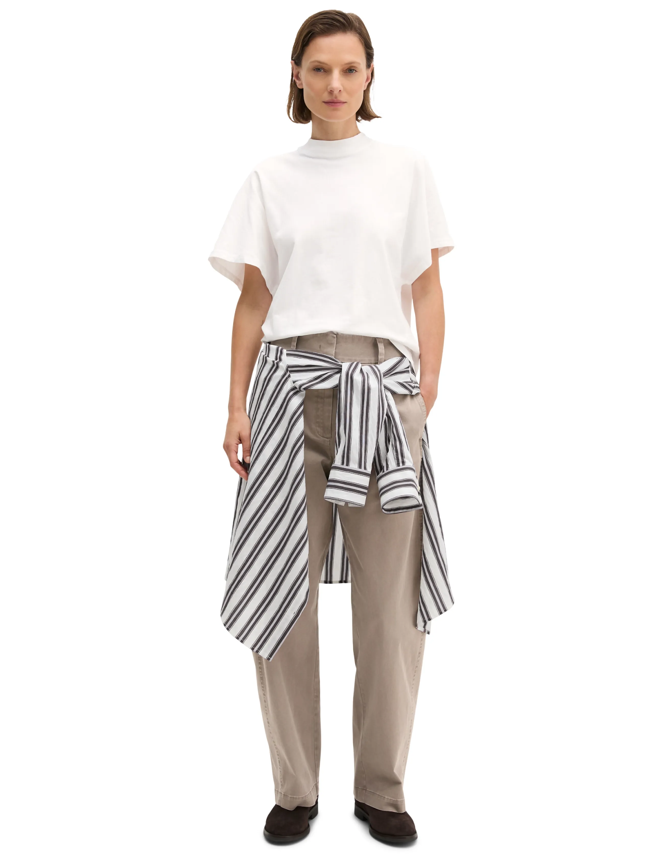 Marc O'Polo - T-Shirts Shortsleeve Mockneck - t-shirts - white - 4