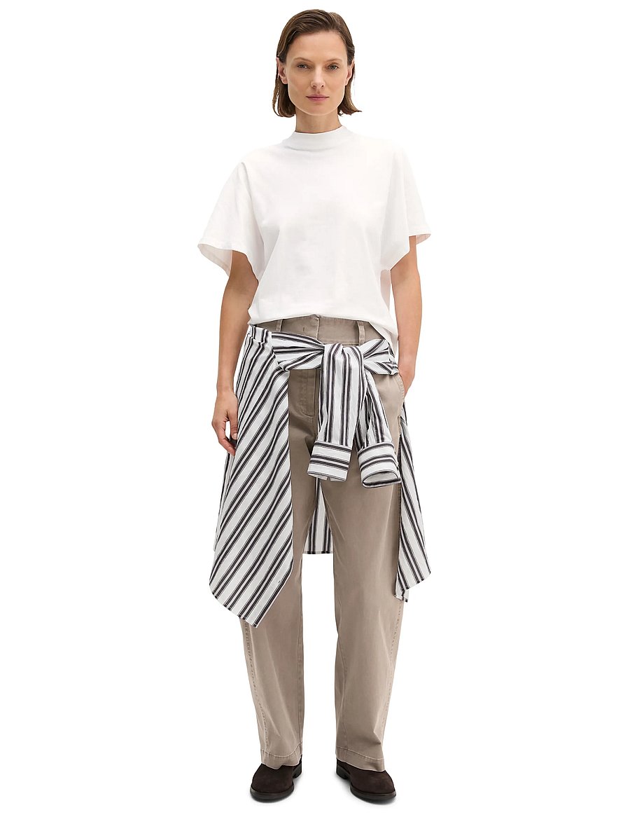 Marc O'Polo - T-Shirts Shortsleeve Mockneck - t-shirts - white - 4