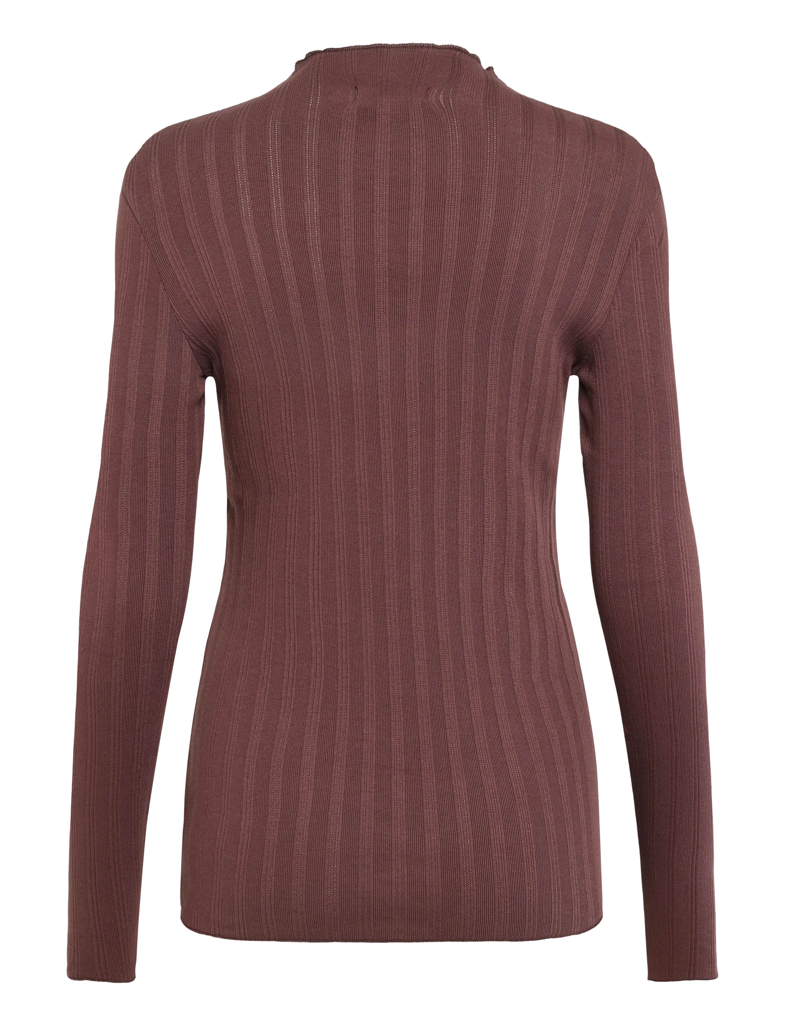 Marc O'Polo - T-Shirt, LSL, Turtleneck, Ruffles - langærmede toppe - espresso brown - 2