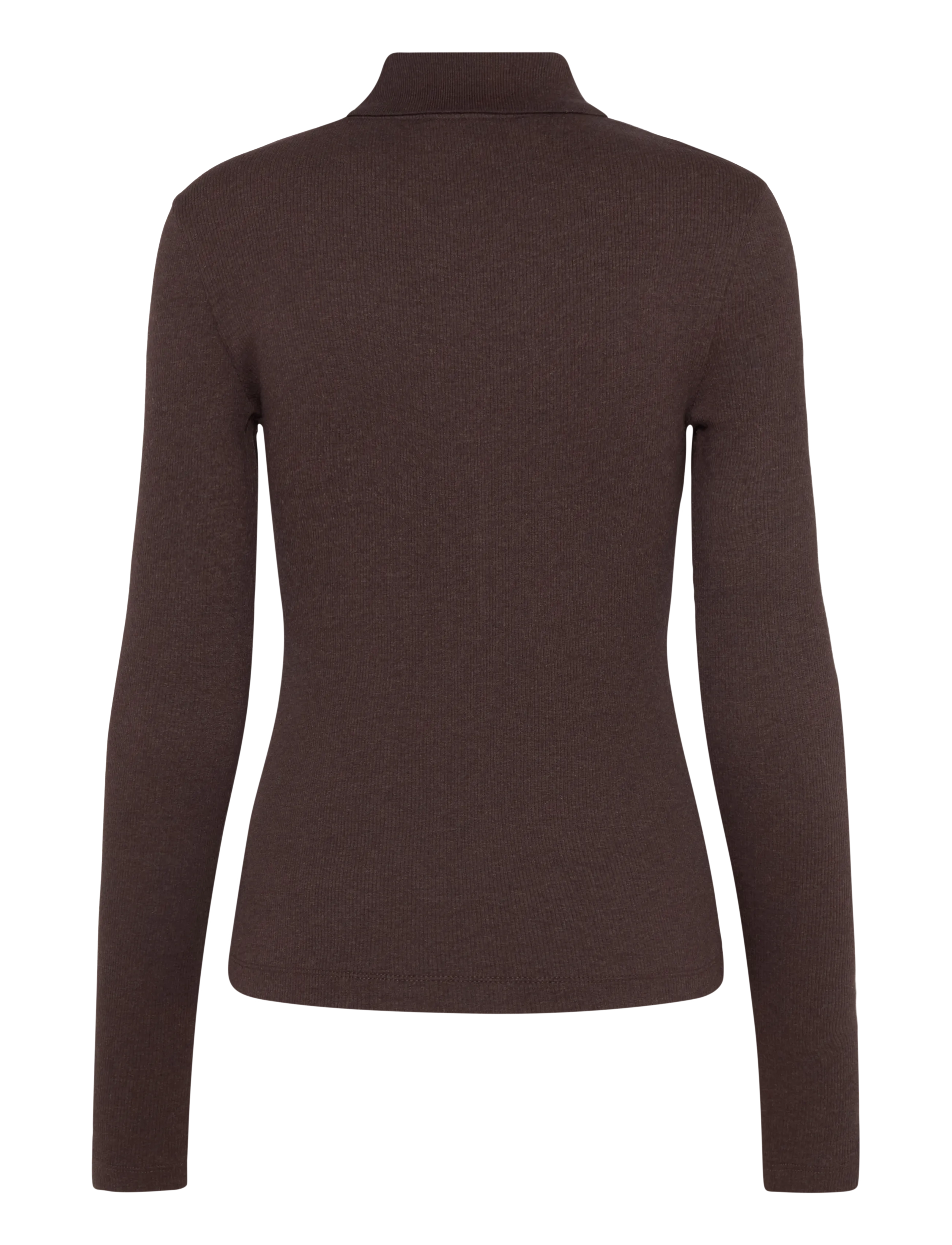 Marc O'Polo - Jersey Blouse, LSL, Polo Collar, Rib - palaidinės ilgomis rankovėmis - espresso brown - 2