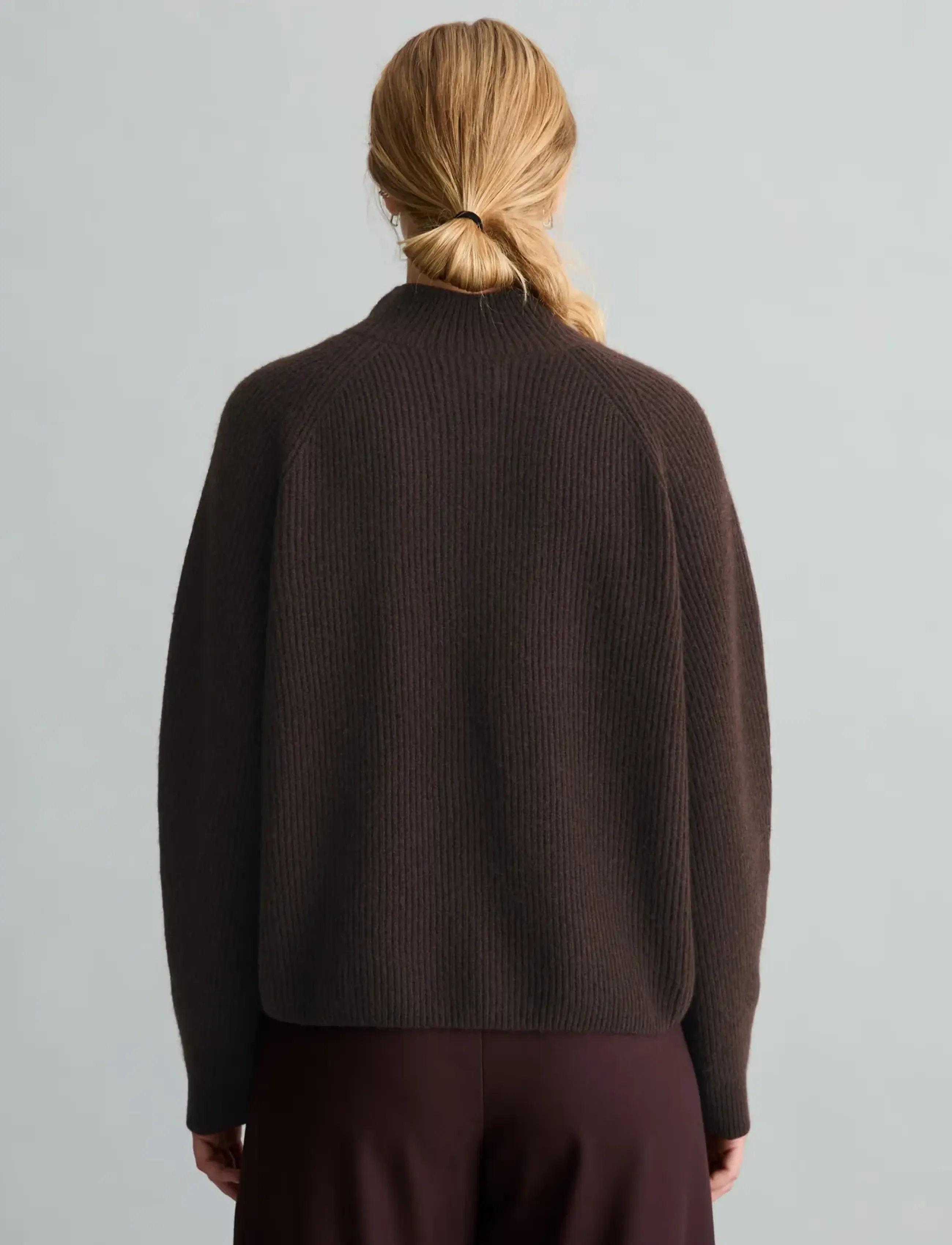 Marc O'Polo - Knit pullover, Longsleeve, Troyer,Zipper - stickade tröjor - espresso brown - 3