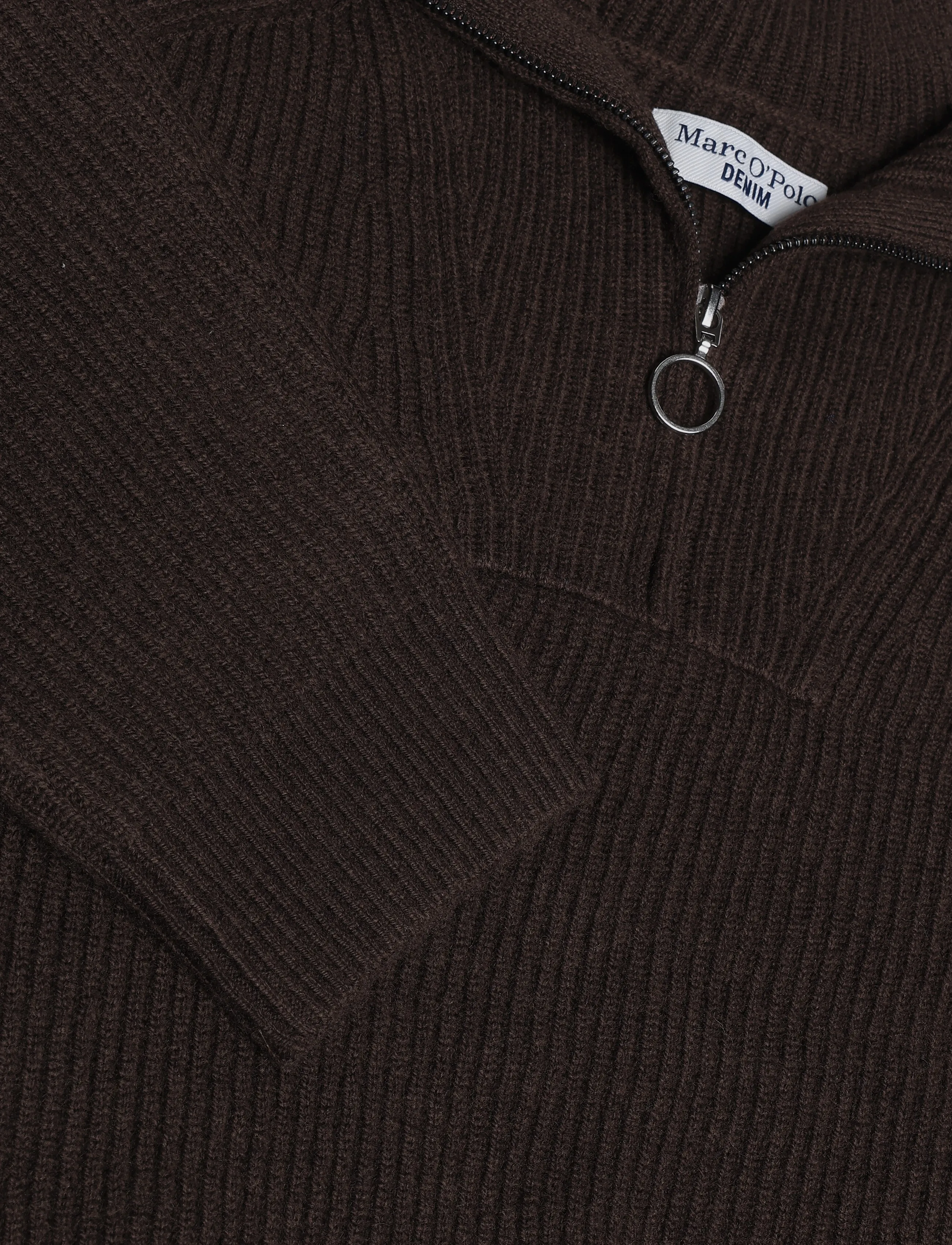 Marc O'Polo - Knit pullover, Longsleeve, Troyer,Zipper - pullover - espresso brown - 2