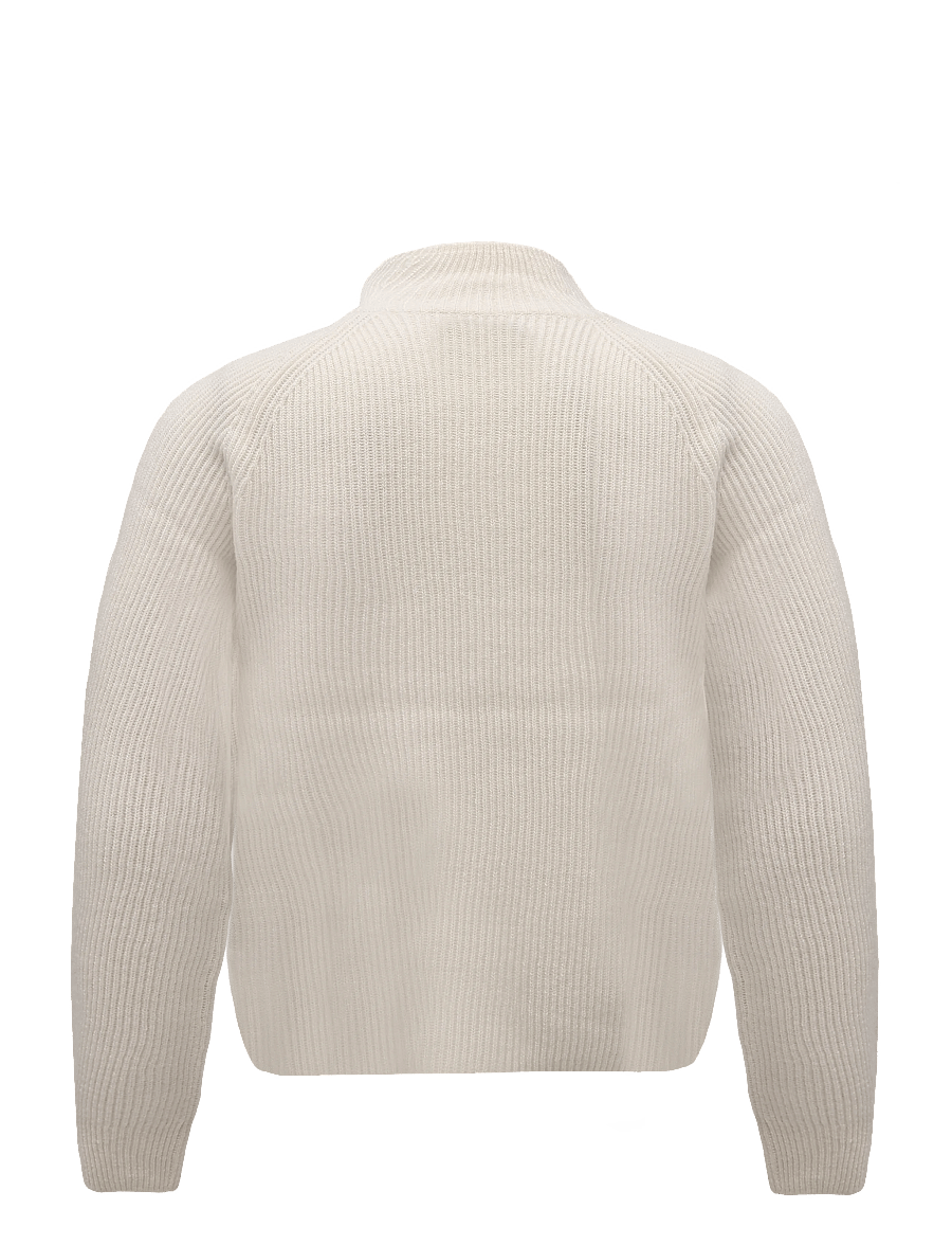 Marc O'Polo - Knit pullover, Longsleeve, Troyer,Zipper - stickade tröjor - white blush - 2