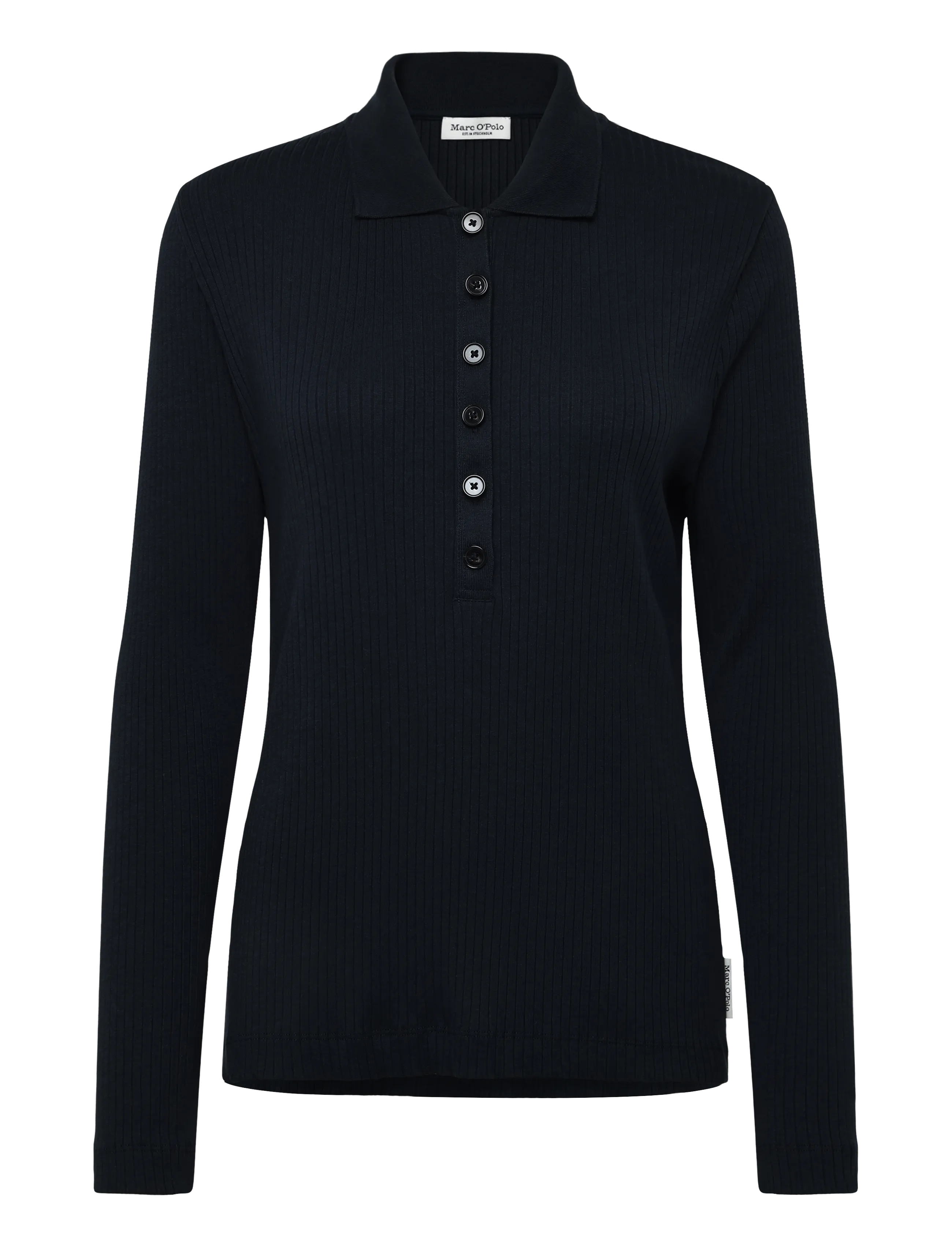 Marc O'Polo Jersey Poloshirts Longsleeve - Marc O'Polo - MARTIME BLUE / navy