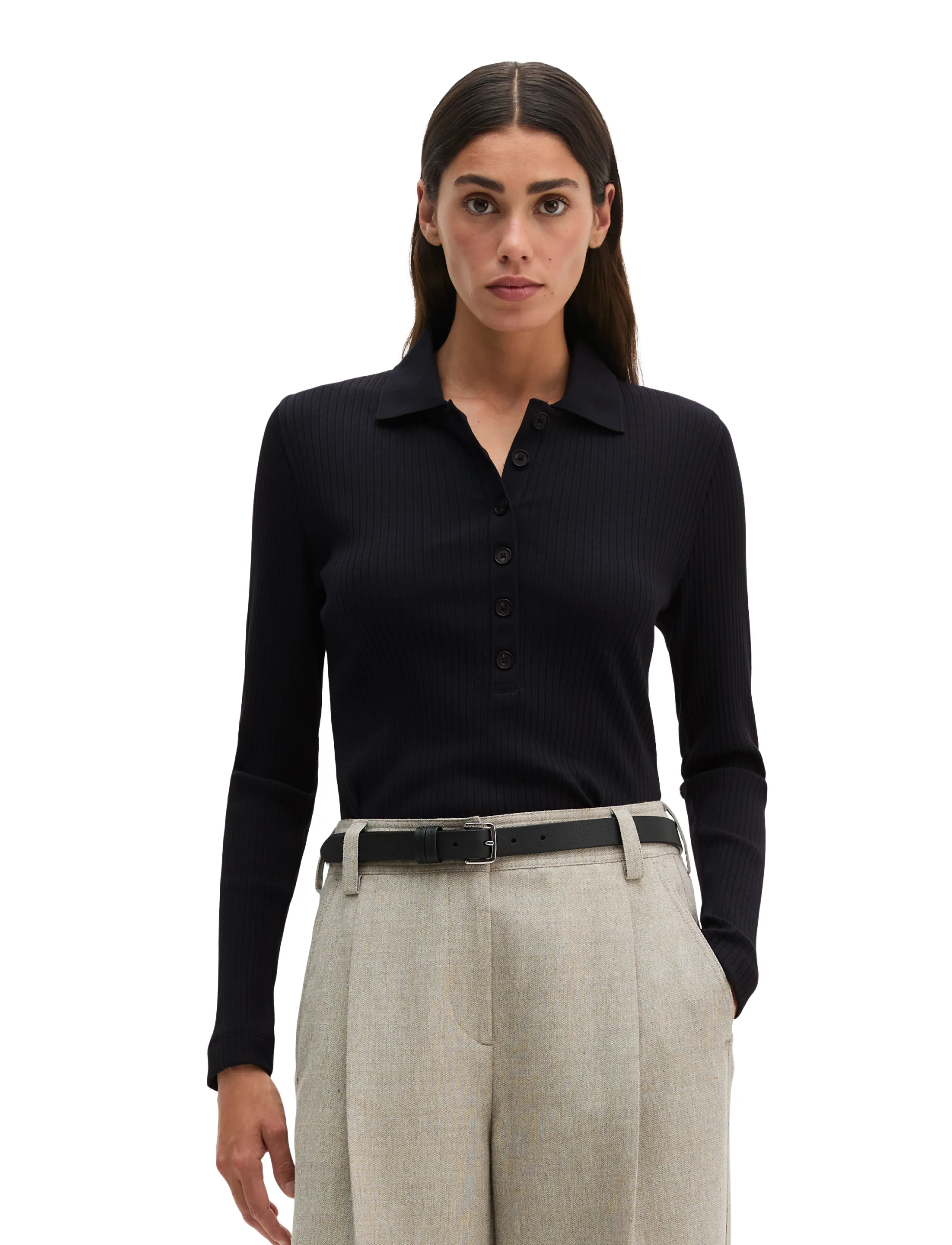 Marc O'Polo Jersey Poloshirts Longsleeve - Langärmlige Tops - MARTIME BLUE / navy