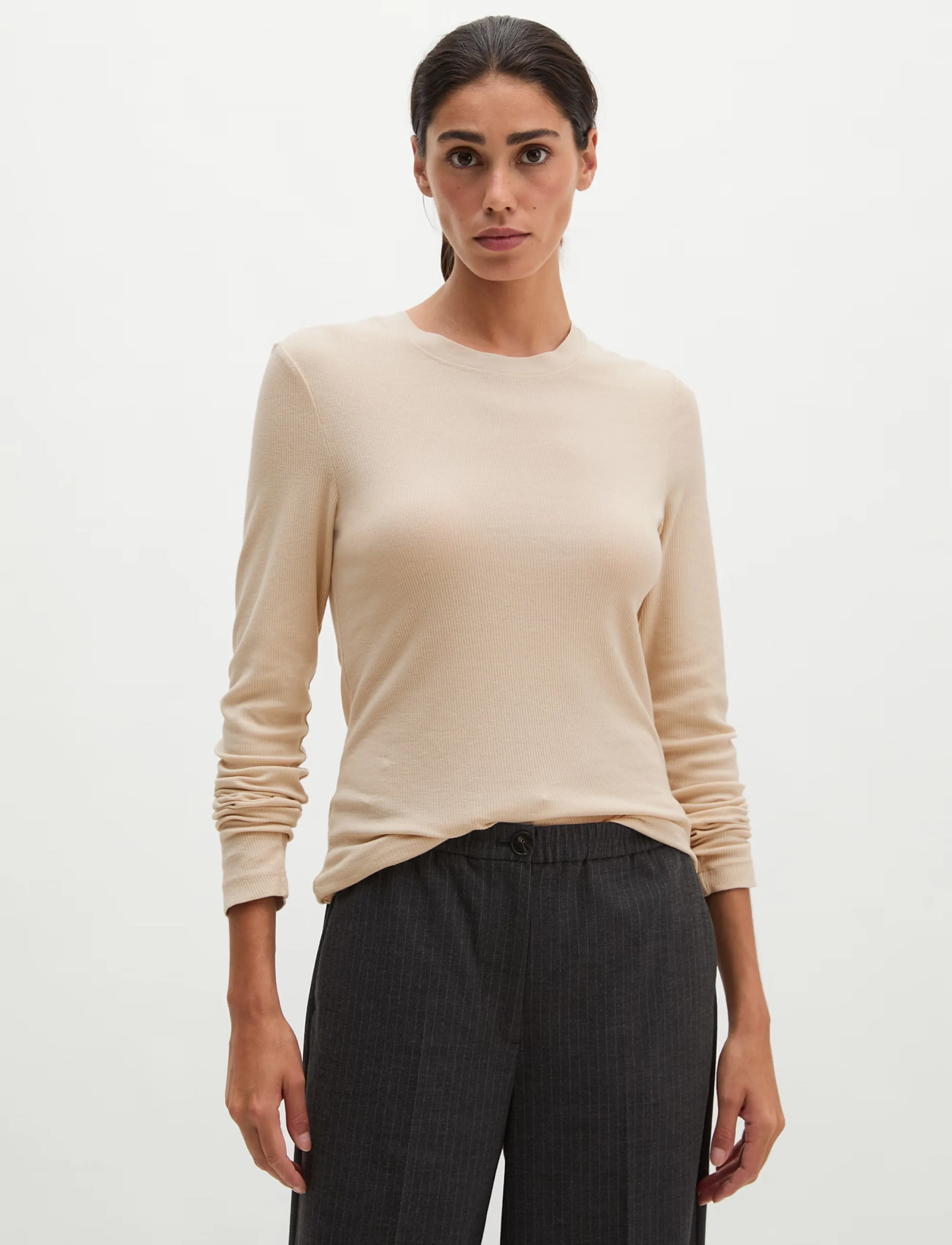 Marc O'Polo Jersey T-Shirts Longsleeve - Langärmlige Tops - NATURAL / cream