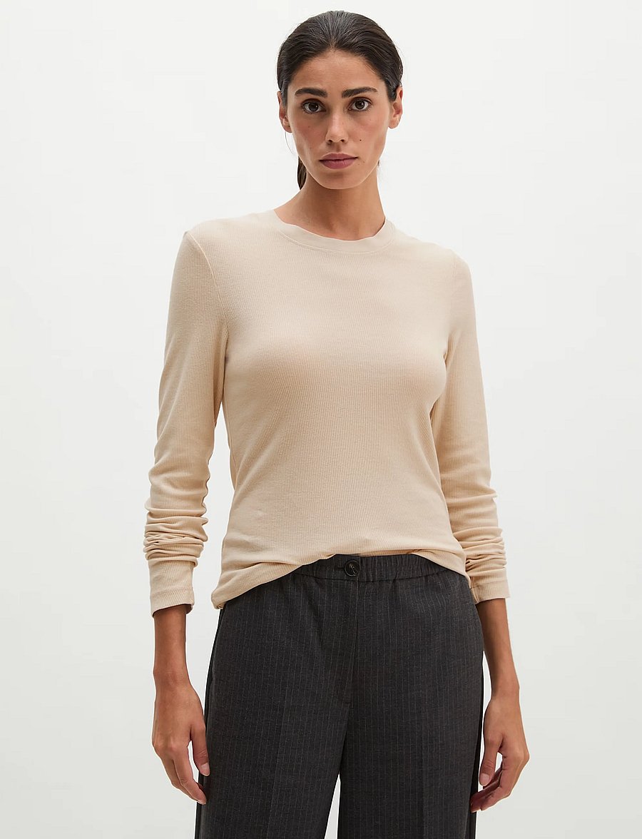 Marc O'Polo - Jersey T-Shirts Longsleeve - langärmlige tops - natural - 0