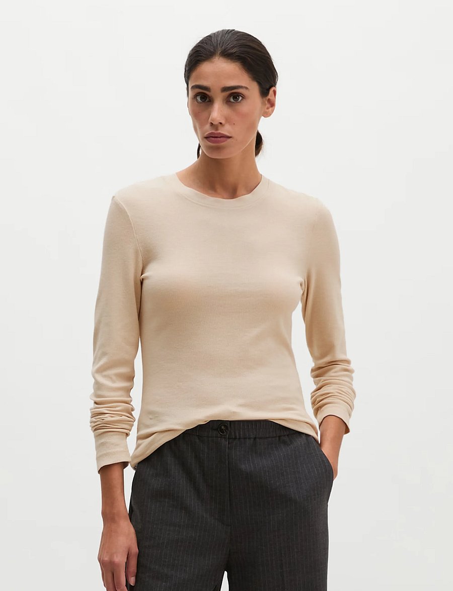 Marc O'Polo - Jersey T-Shirts Longsleeve - langärmlige tops - natural - 5
