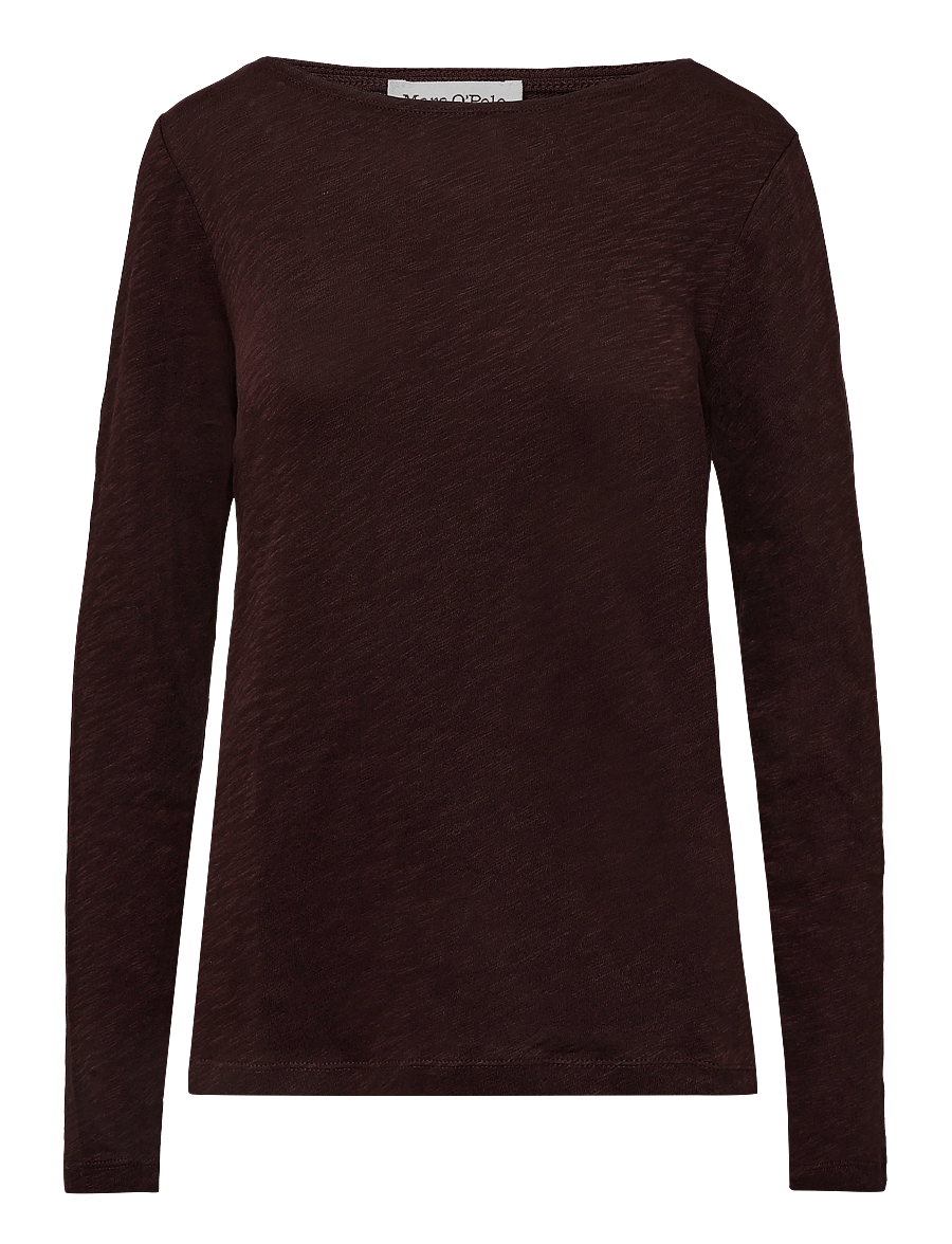 Marc O'Polo - T-Shirt, Longsleeve, Boat Neck - pikkade varrukatega topid - black cherry - 1