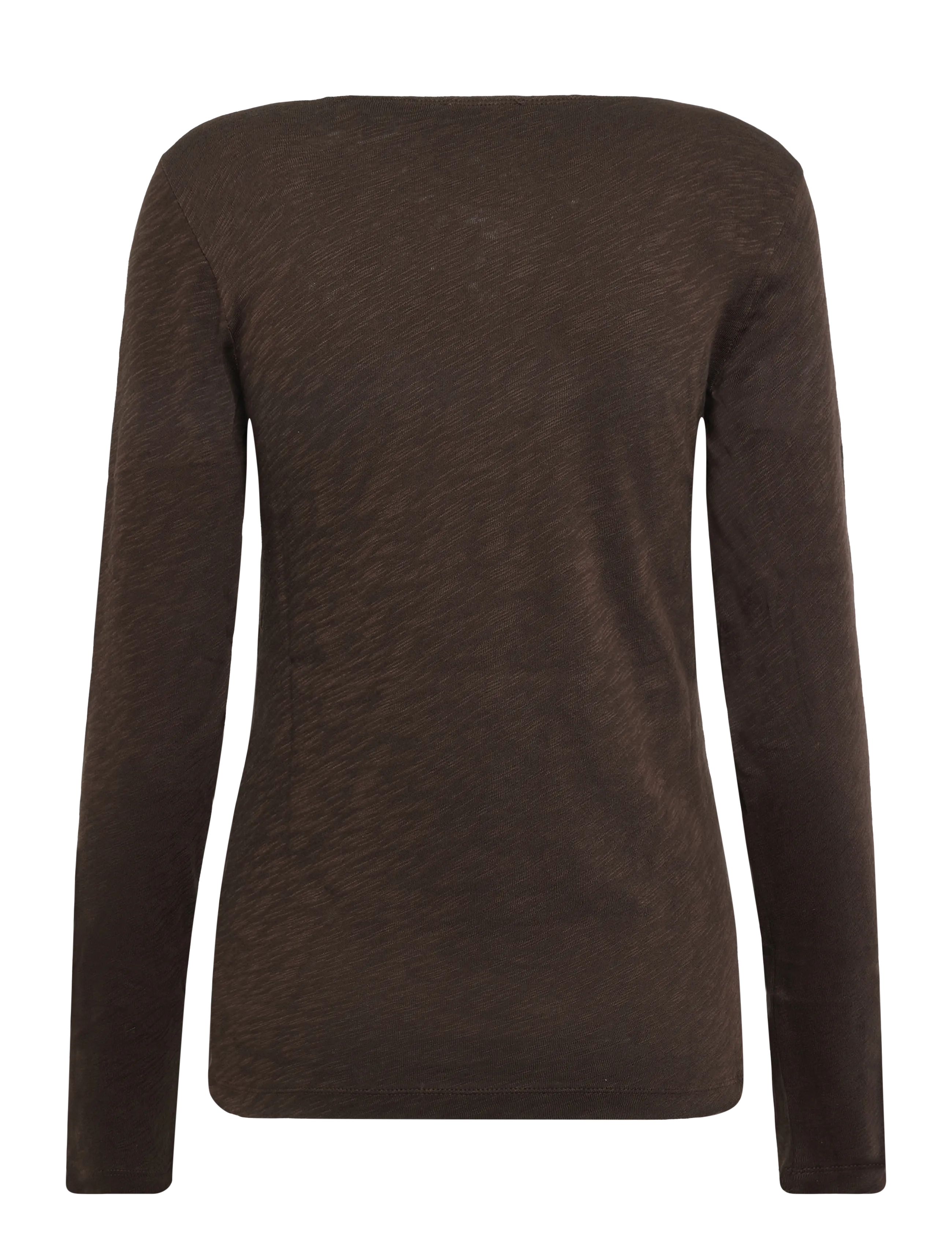 Marc O'Polo - T-Shirt, Longsleeve, Boat Neck - langærmede toppe - burnt coffee - 2