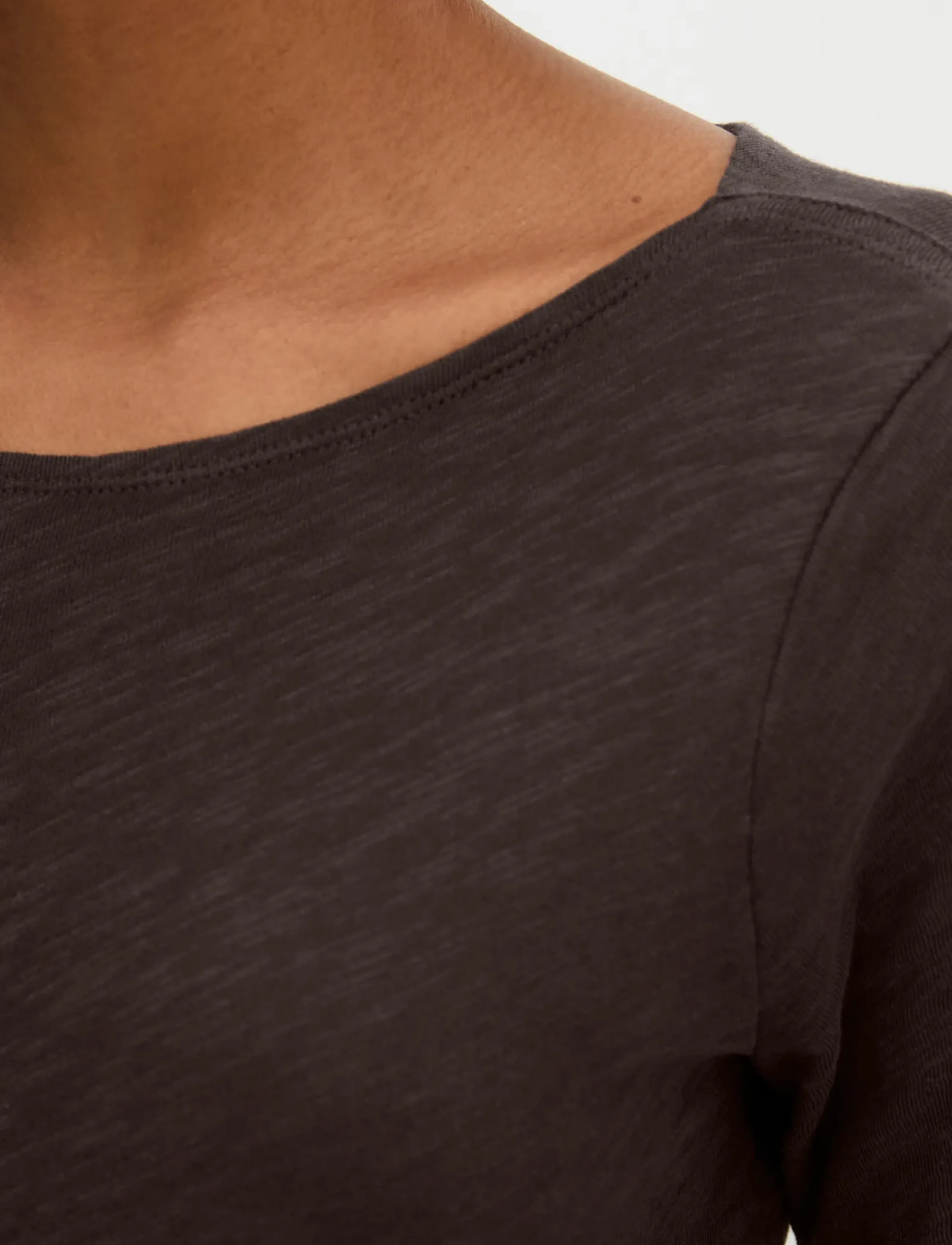 Marc O'Polo - T-Shirt, Longsleeve, Boat Neck - långärmade toppar - burnt coffee - 3