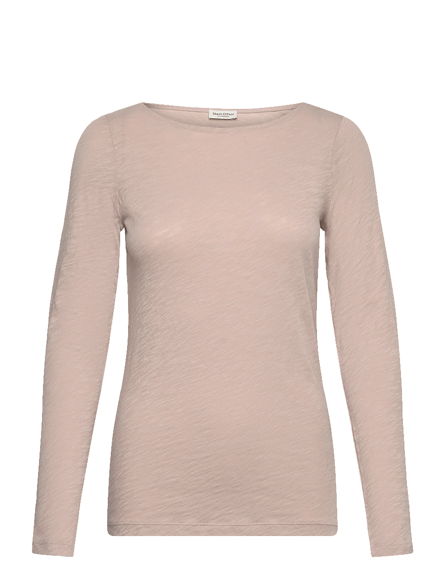 Marc O'Polo - T-Shirt, Longsleeve, Boat Neck - long-sleeved tops - natural - 0