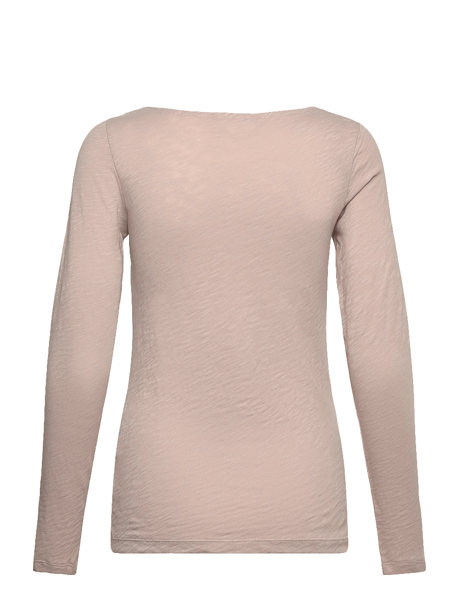 Marc O'Polo - T-Shirt, Longsleeve, Boat Neck - long-sleeved tops - natural - 1