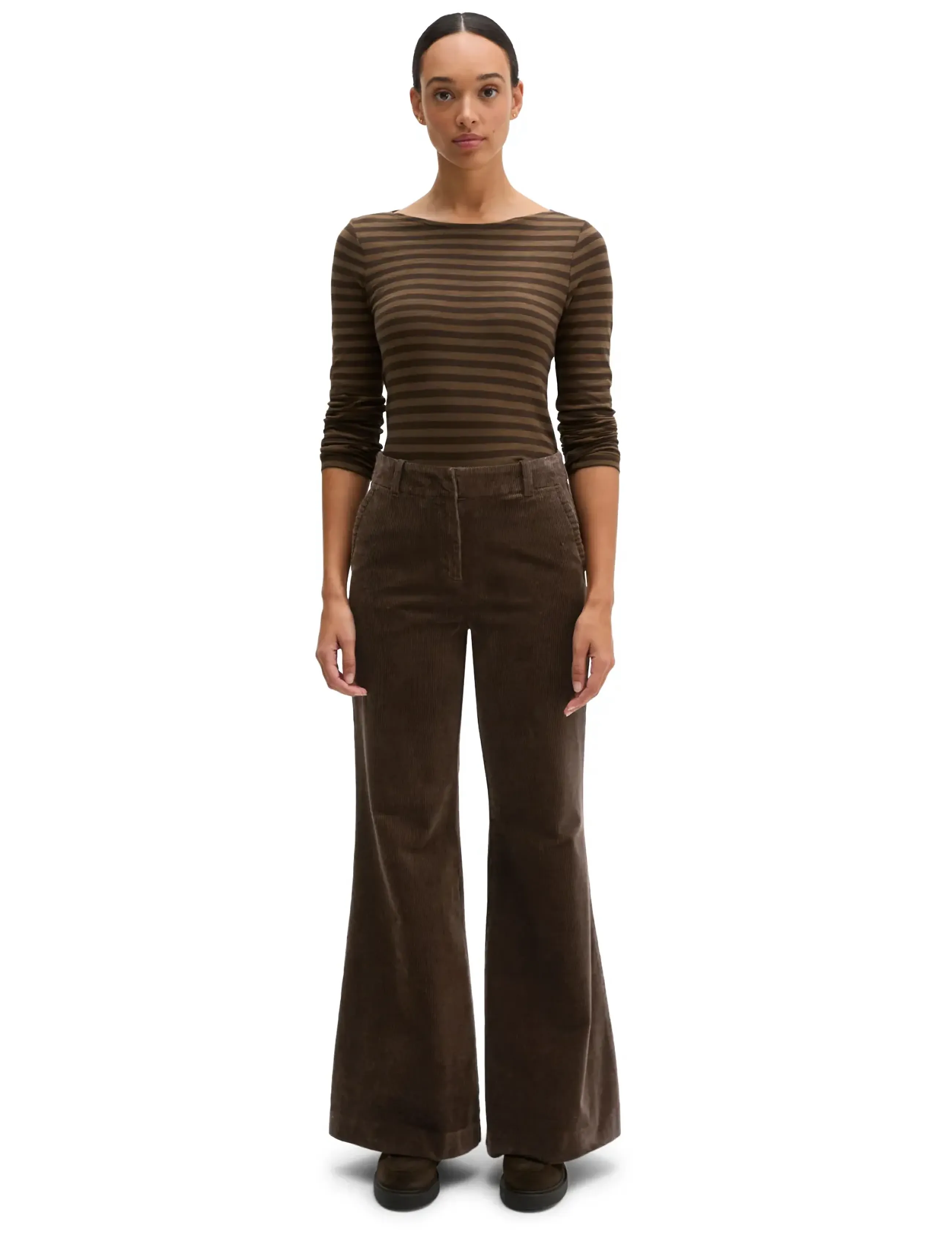 Marc O'Polo - T-Shirt, Longsleeve, Stripe - long-sleeved tops - dark brown_multi_02 - 4