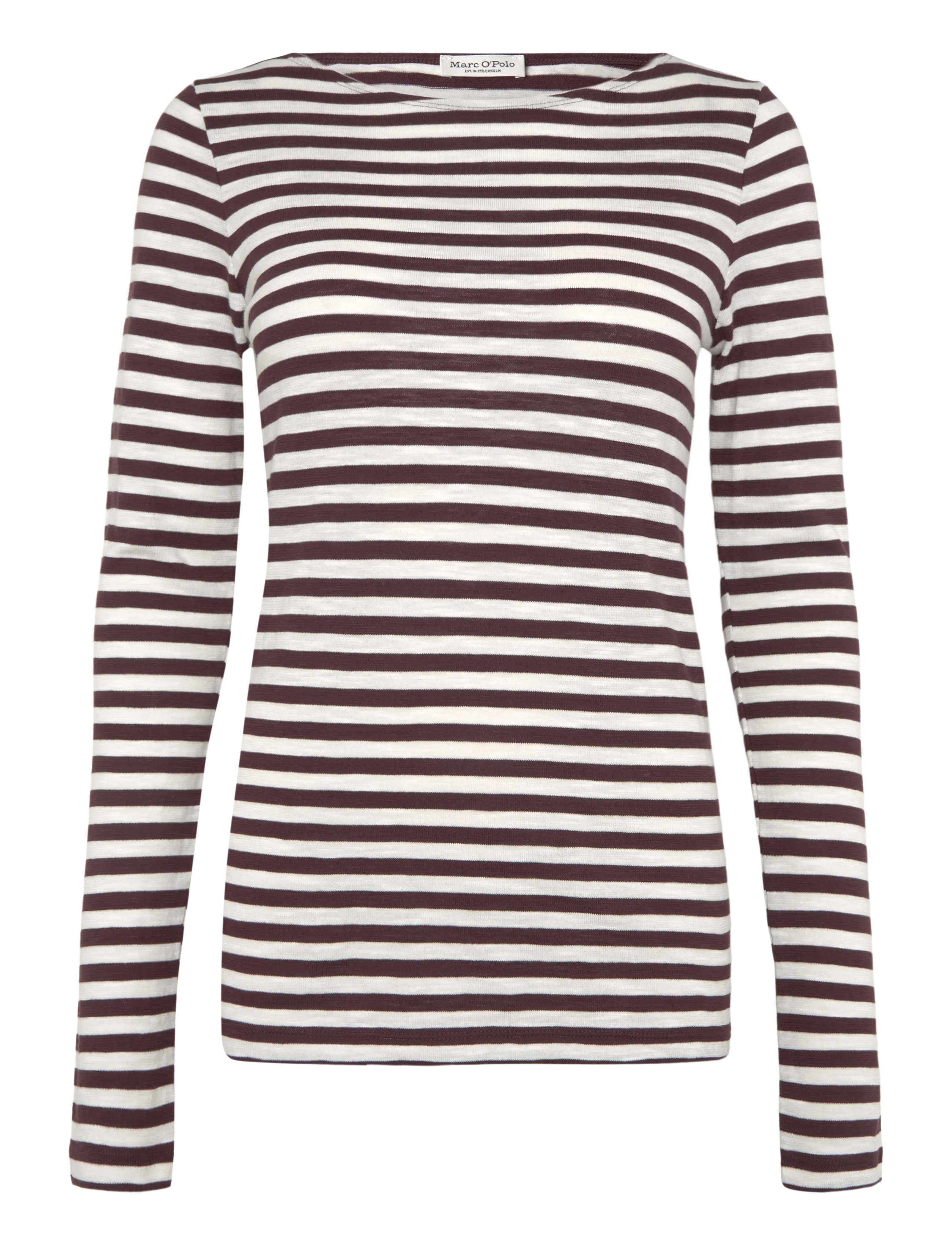 Marc O'Polo T-Shirt, Longsleeve, Stripe - Kleidung - DARK RED_MULTI_05 / burgundy