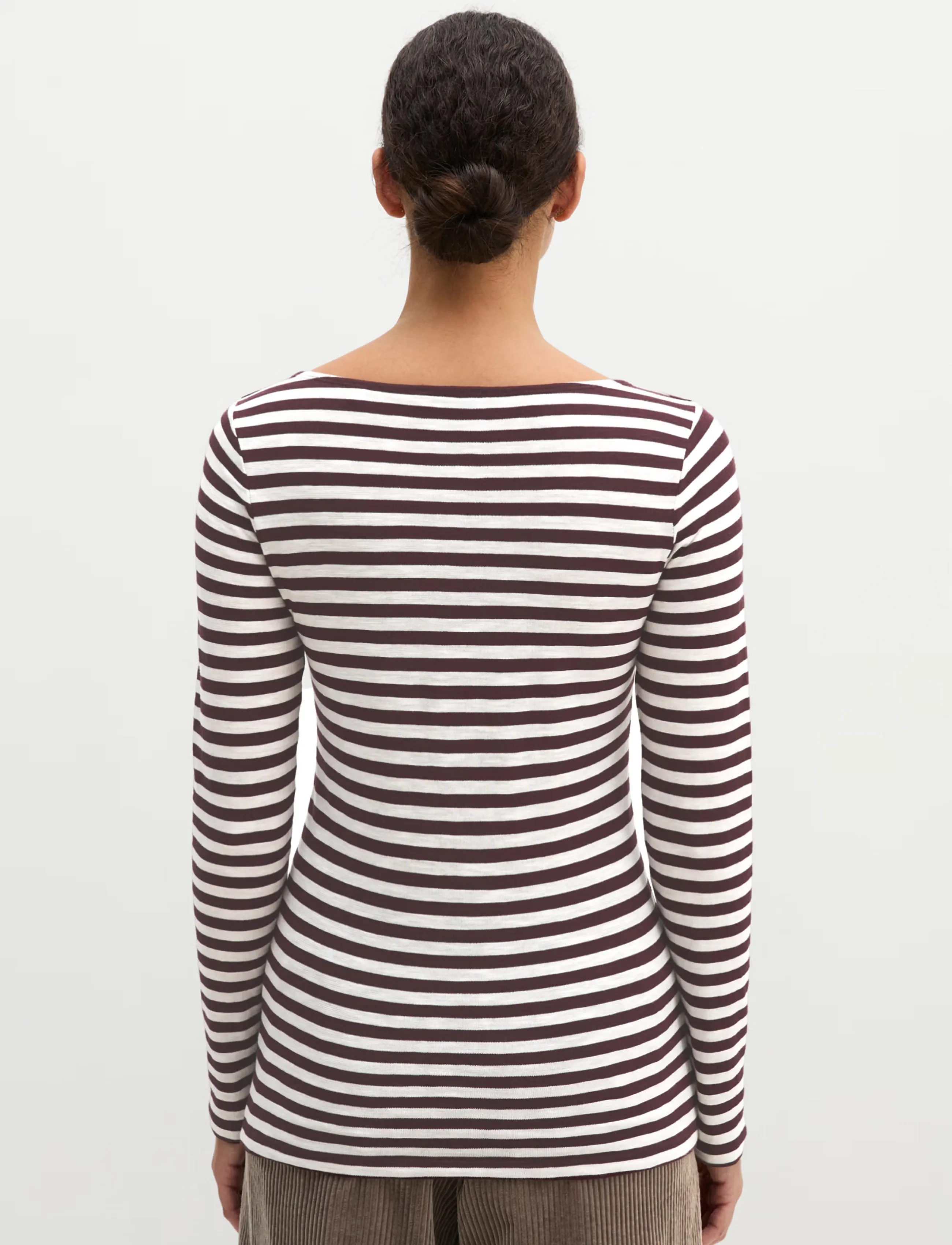 Marc O'Polo - T-Shirt, Longsleeve, Stripe - langærmede toppe - dark red_multi_05 - 2