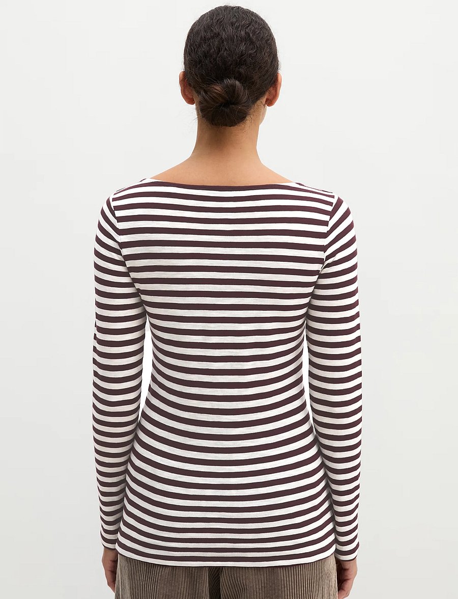 Marc O'Polo - T-Shirt, Longsleeve, Stripe - langærmede toppe - dark red_multi_05 - 2