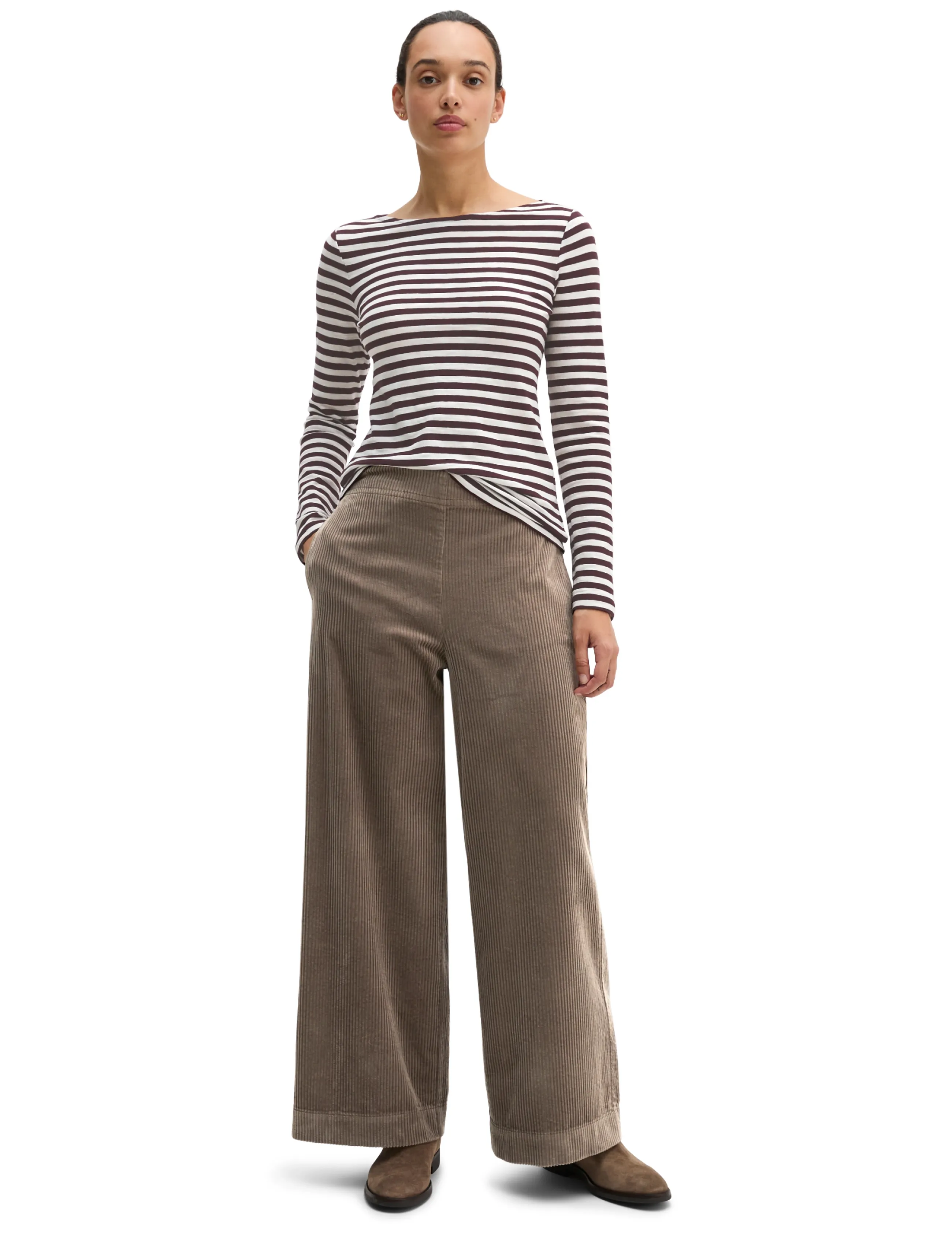 Marc O'Polo - T-Shirt, Longsleeve, Stripe - langærmede toppe - dark red_multi_05 - 4