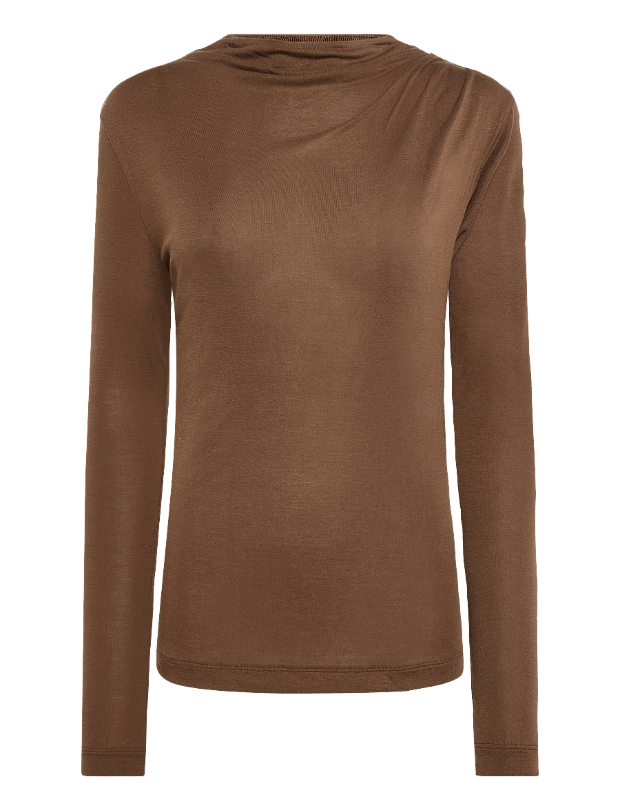 Marc O'Polo - T-Shirt, Longsleeve - pikkade varrukatega topid - dark walnut - 0