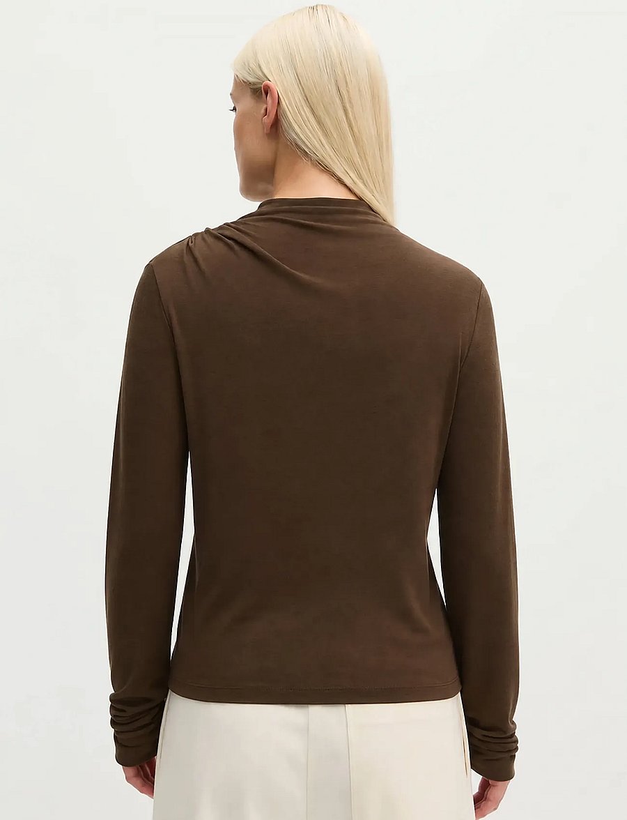 Marc O'Polo - T-Shirt, Longsleeve - langärmlige tops - dark walnut - 3