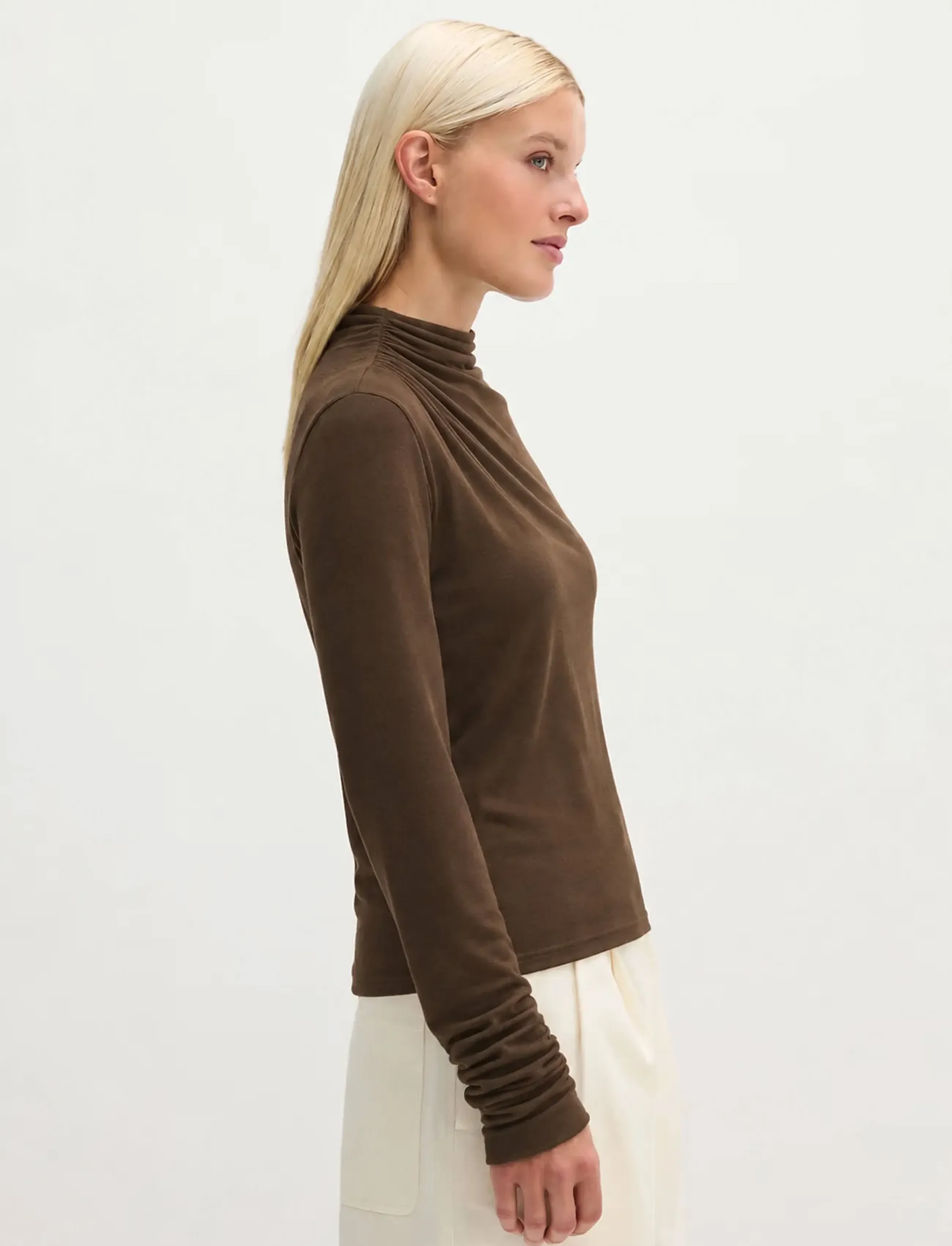 Marc O'Polo - T-Shirt, Longsleeve - autumn clothing - dark walnut - 4