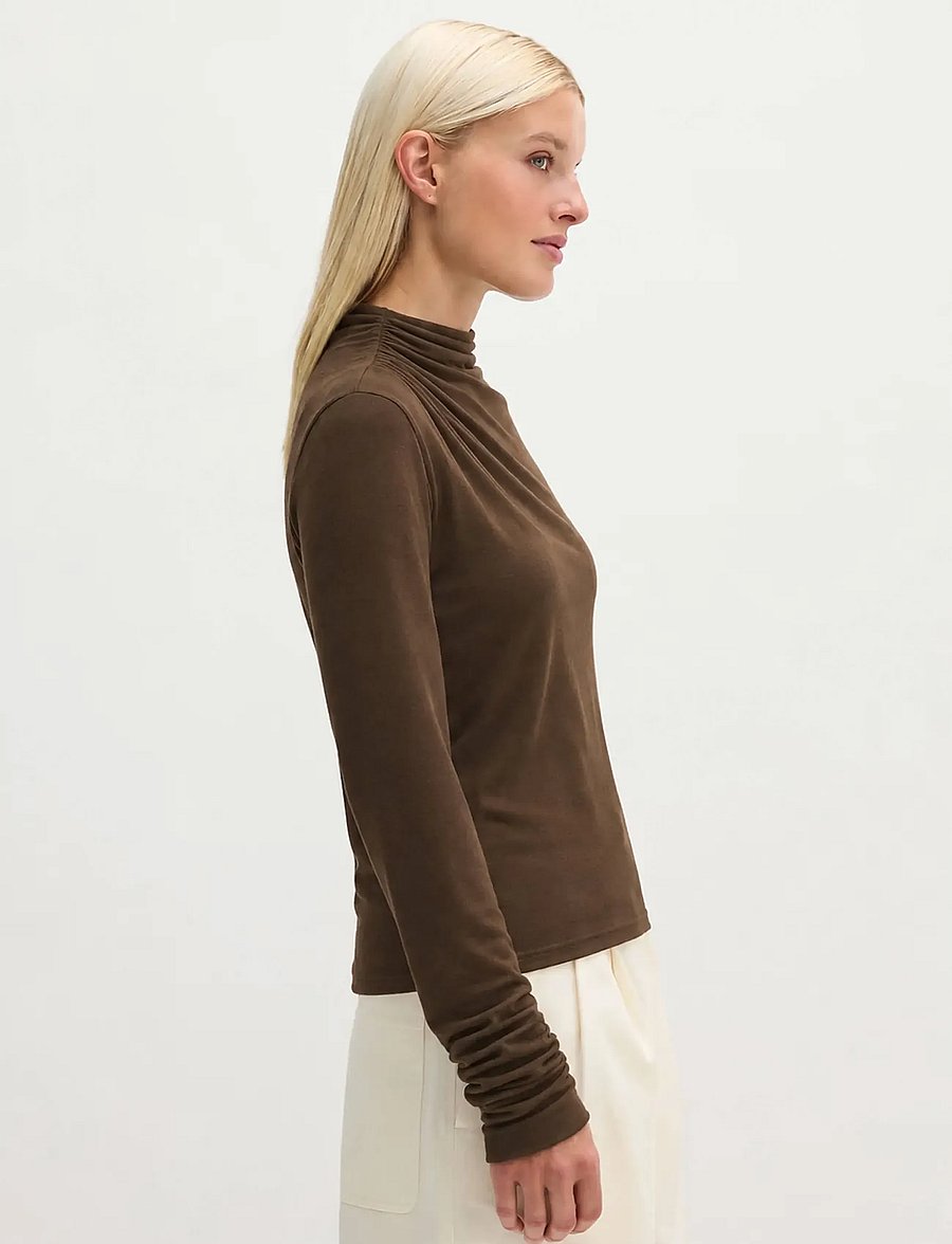 Marc O'Polo - T-Shirt, Longsleeve - langärmlige tops - dark walnut - 4