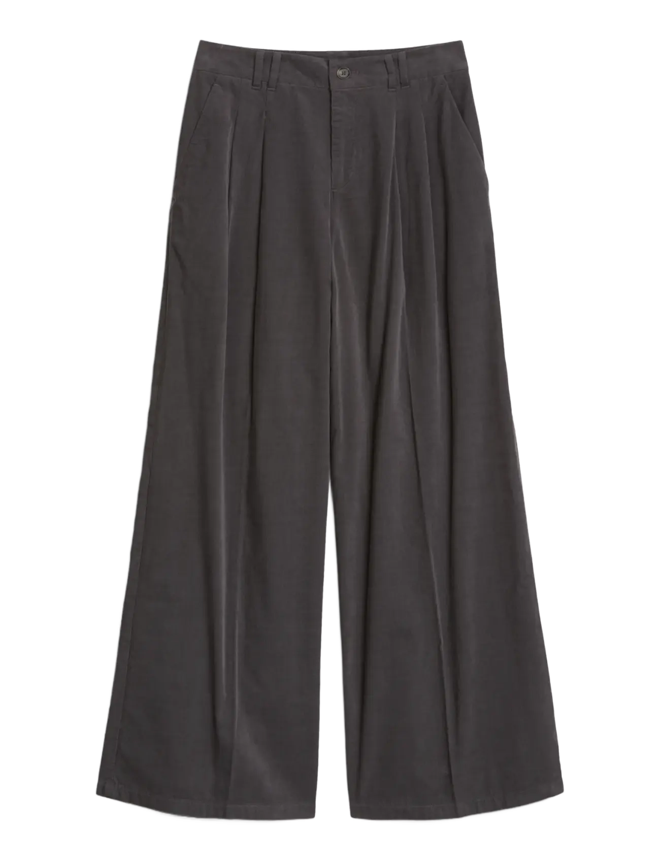 Marc O'Polo - Woven Pants - wide leg trousers - light graphite - 1
