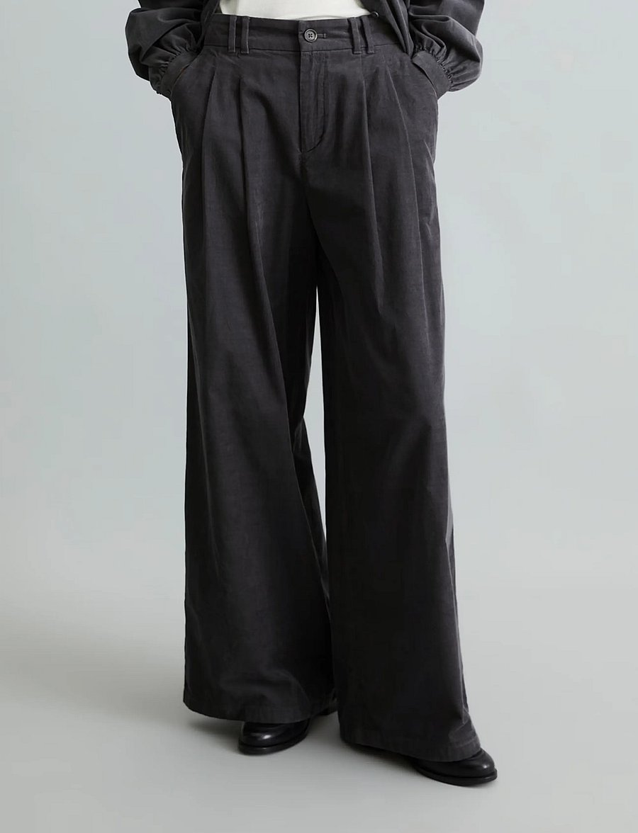 Marc O'Polo - Woven Pants - wide leg trousers - light graphite - 0
