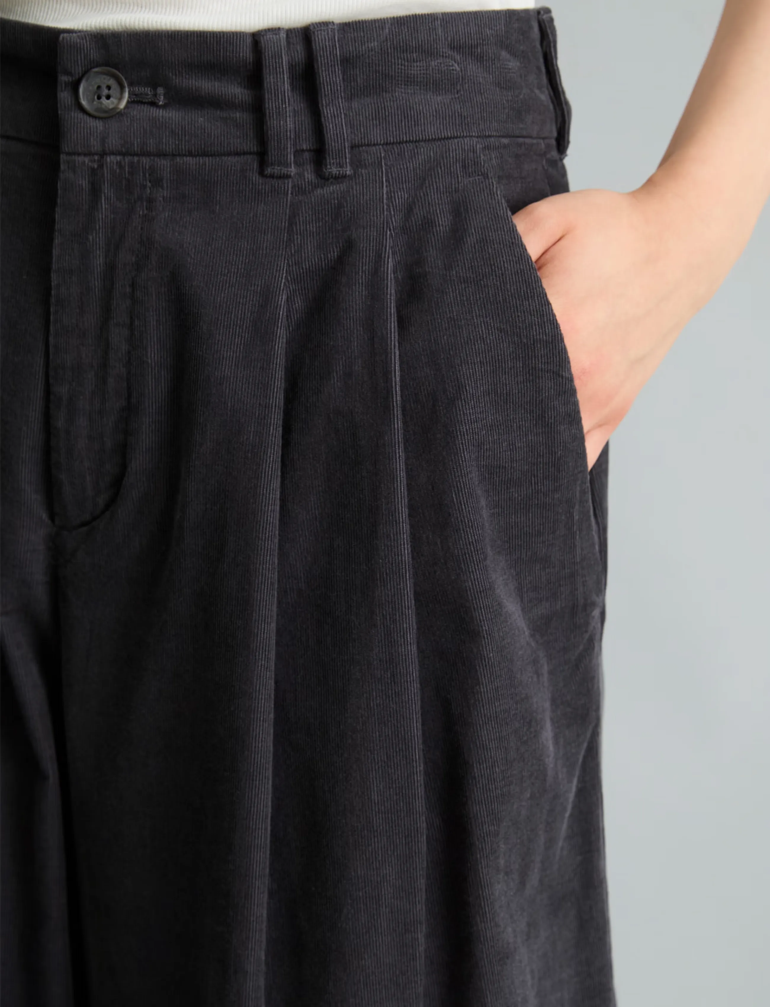 Marc O'Polo - Woven Pants - wide leg trousers - light graphite - 3