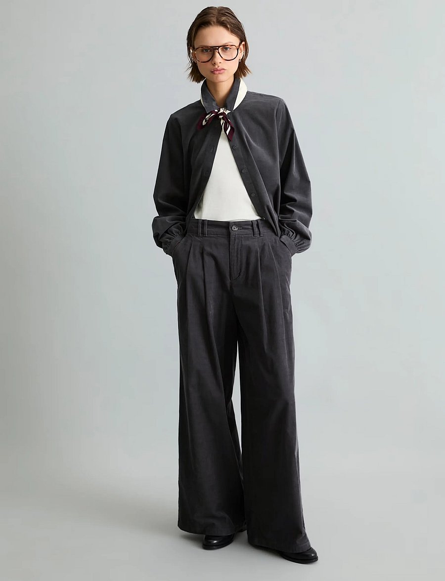 Marc O'Polo - Woven Pants - wide leg trousers - light graphite - 5