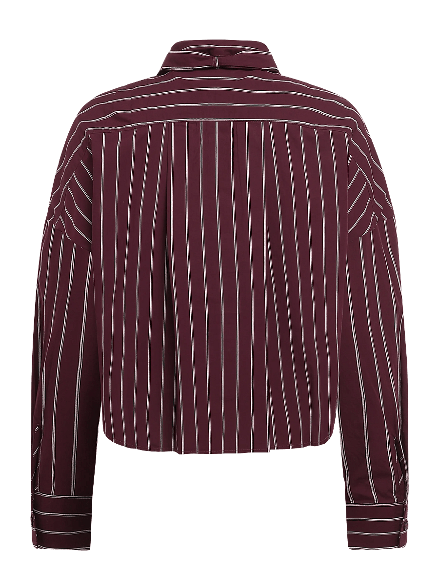 Marc O'Polo - Woven Blouses Longsleeve - langærmede bluser - dark red_multi_02 - 2