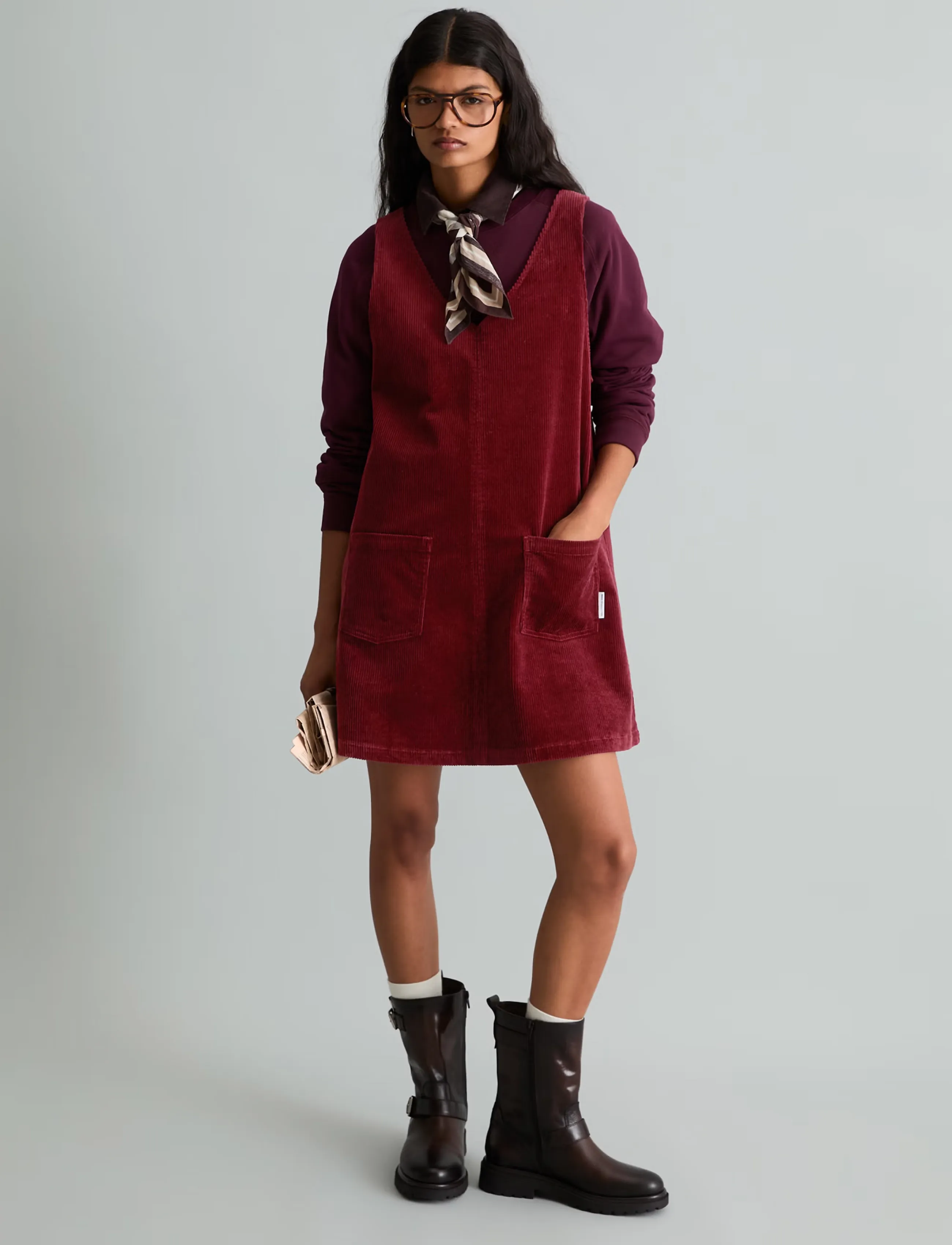 Marc O'Polo Woven Dresses - Marc O'Polo - DEEP BURGUNDY / burgundy