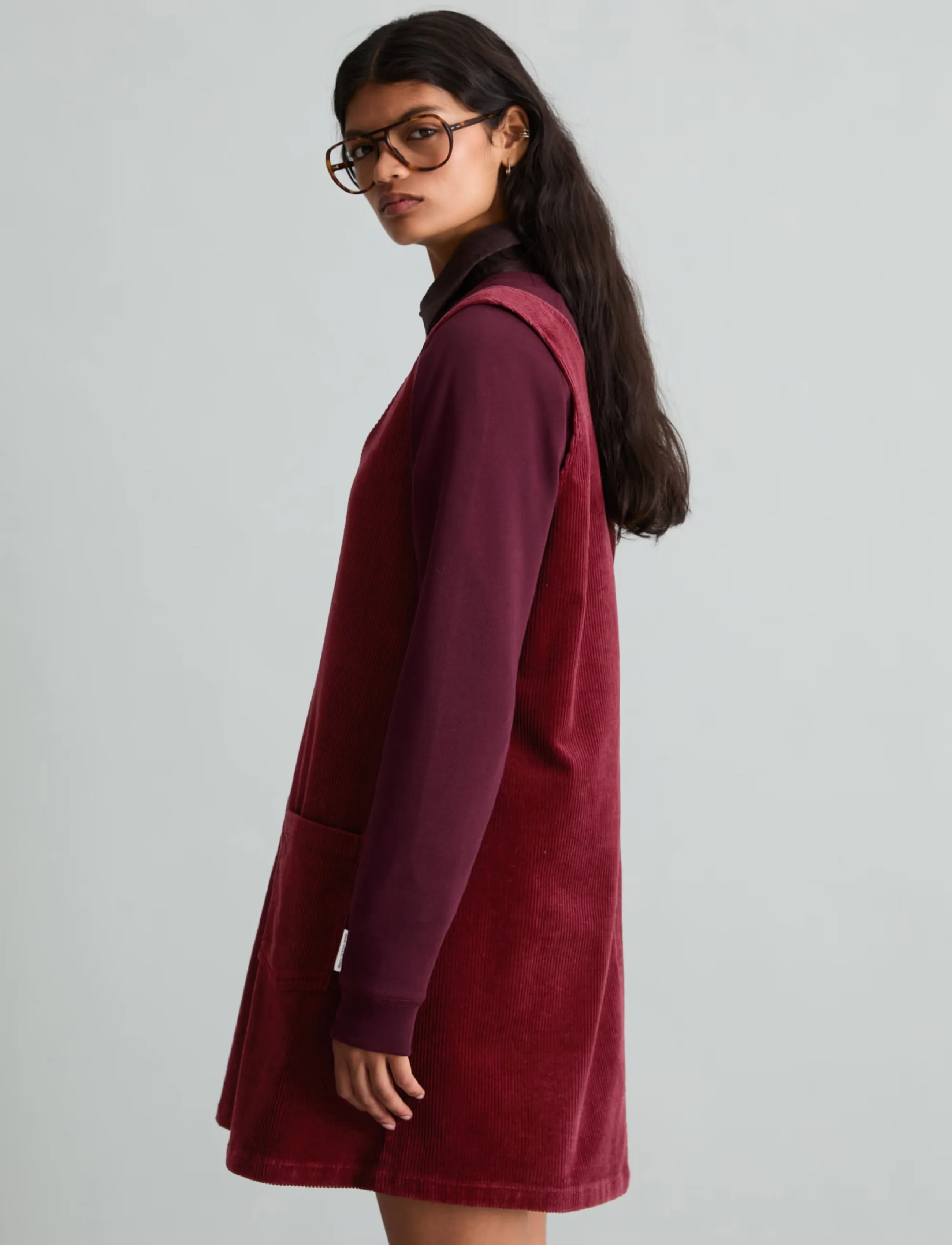 Marc O'Polo - Woven Dresses - short dresses - deep burgundy - 4