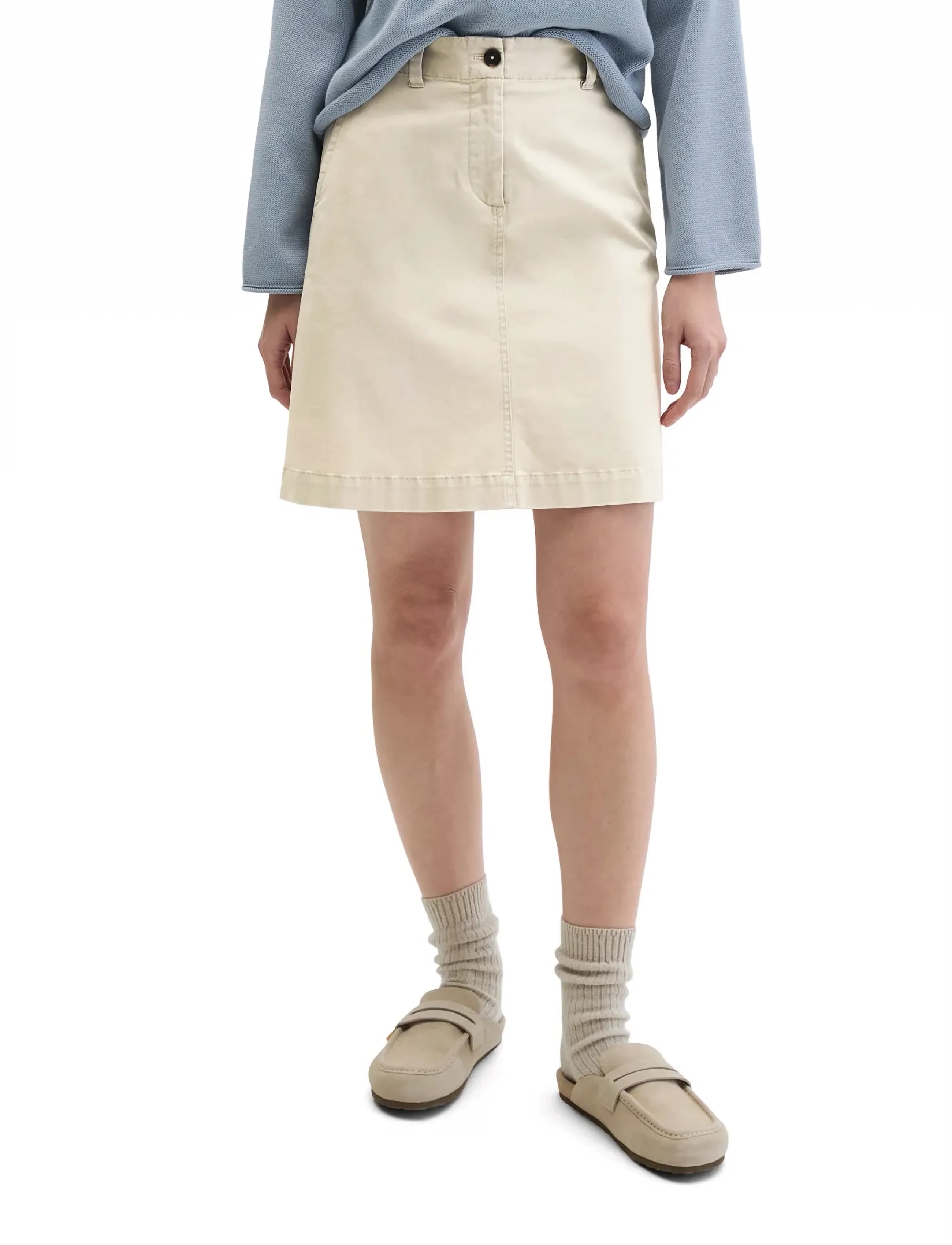 Marc O'Polo WOVEN SKIRTS - Röcke - LINEN BEIGE / cream