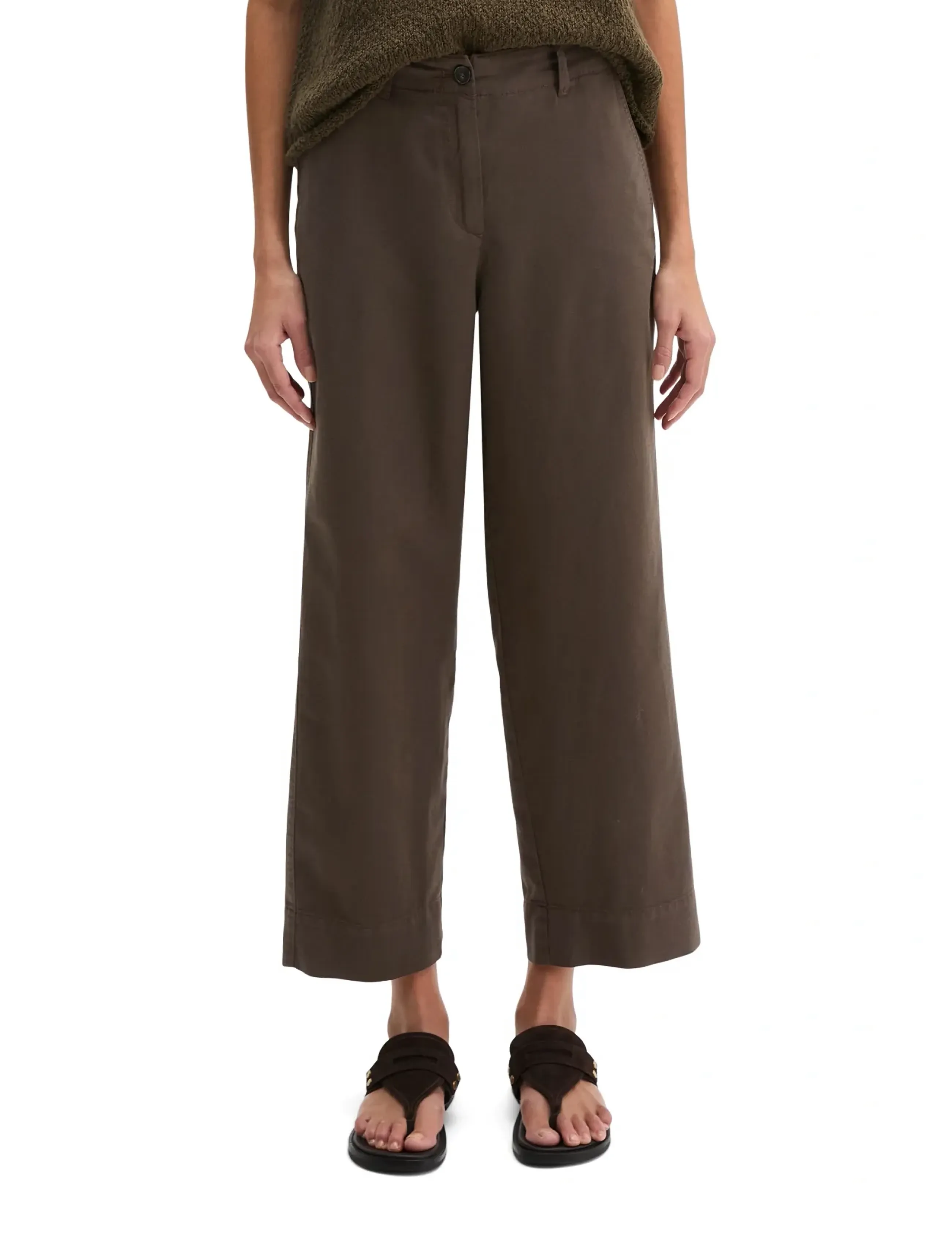 Marc O'Polo WOVEN PANTS - Nýkomið - BURNT COFFEE / brown