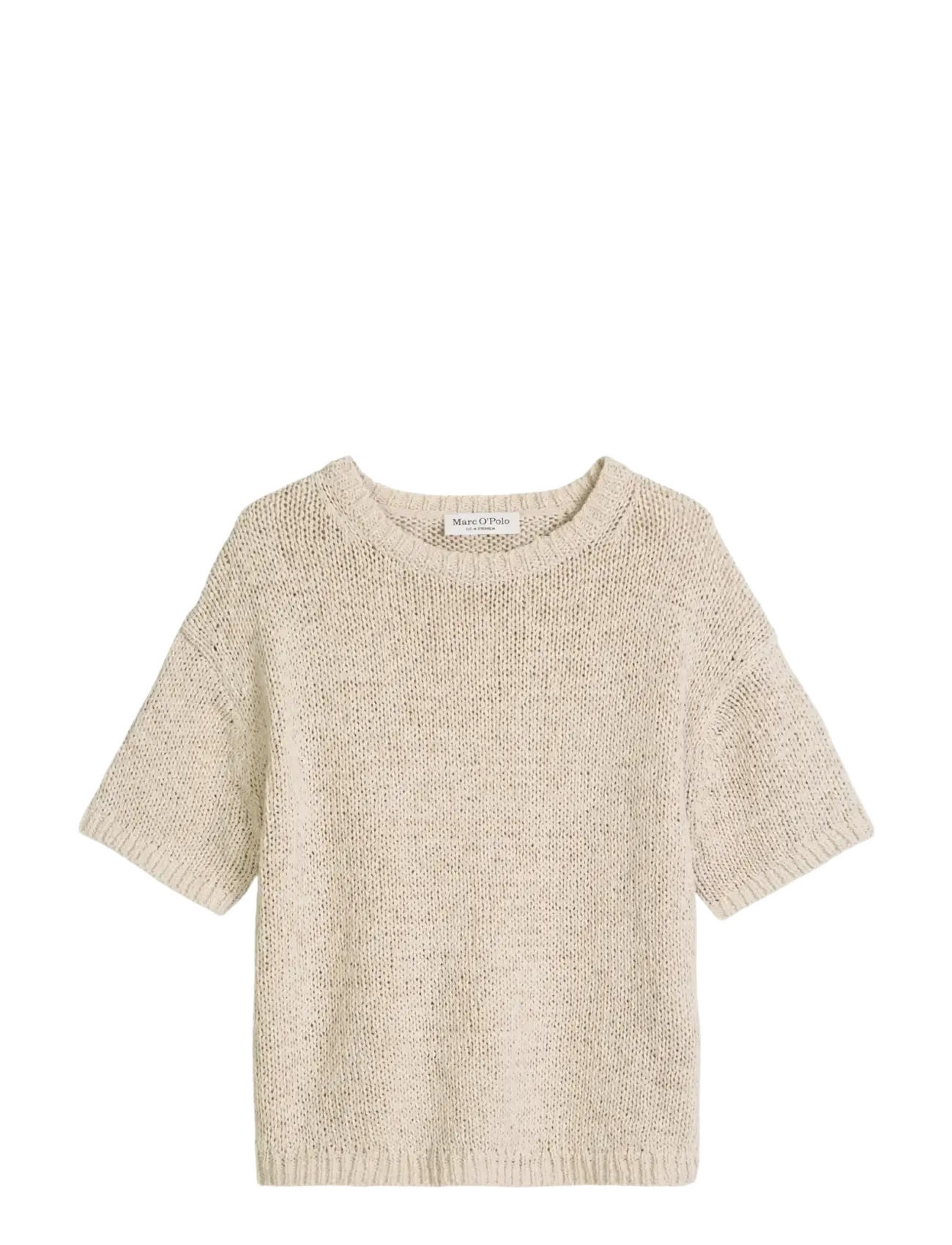 Marc O'Polo PULLOVER SHORT SLEEVE - Pullover - GRAY SILK / cream