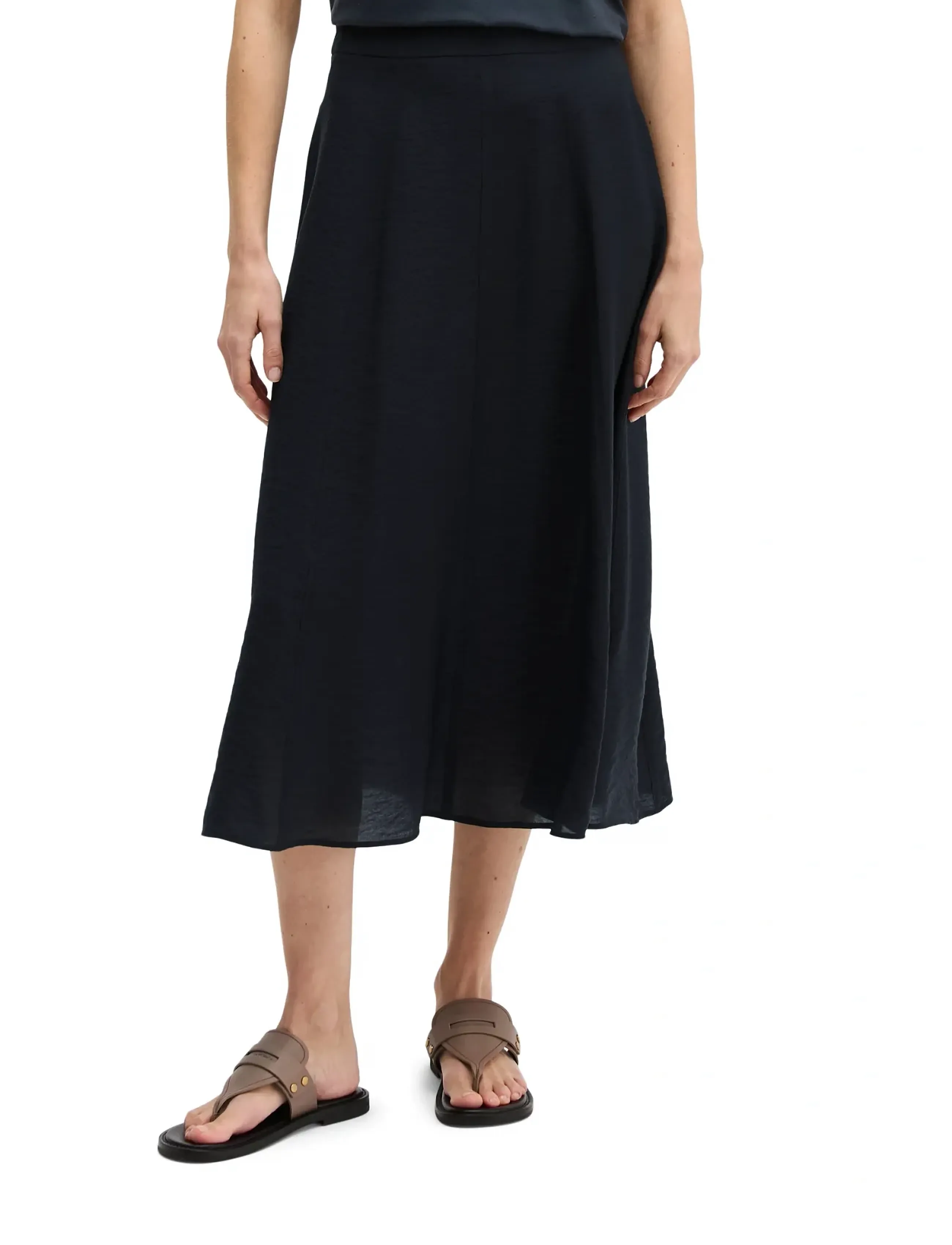 Marc O'Polo WOVEN SKIRTS - Midi nederdele - DEEP NIGHT BLUE / navy