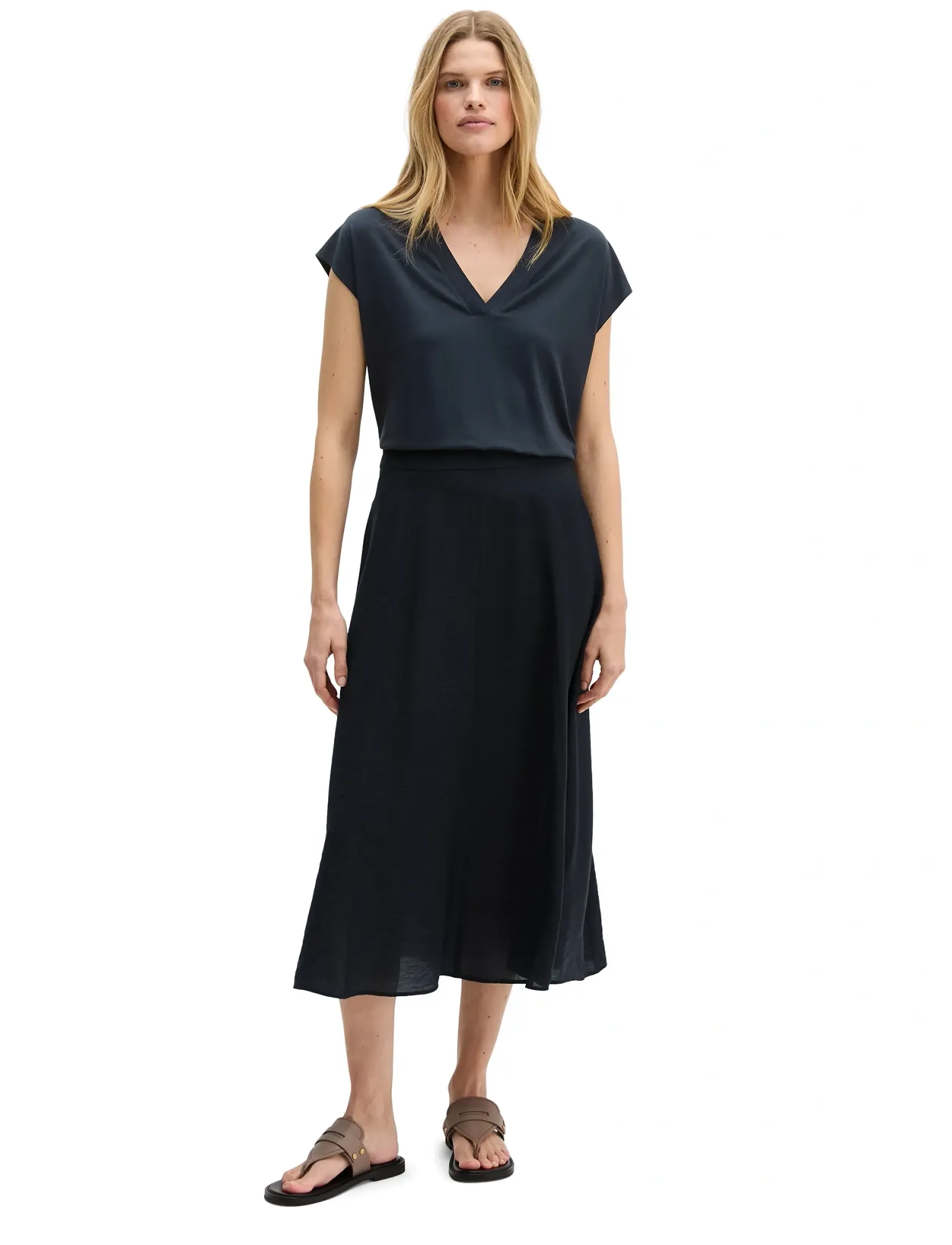 Marc O'Polo - WOVEN SKIRTS - midi nederdele - deep night blue - 4