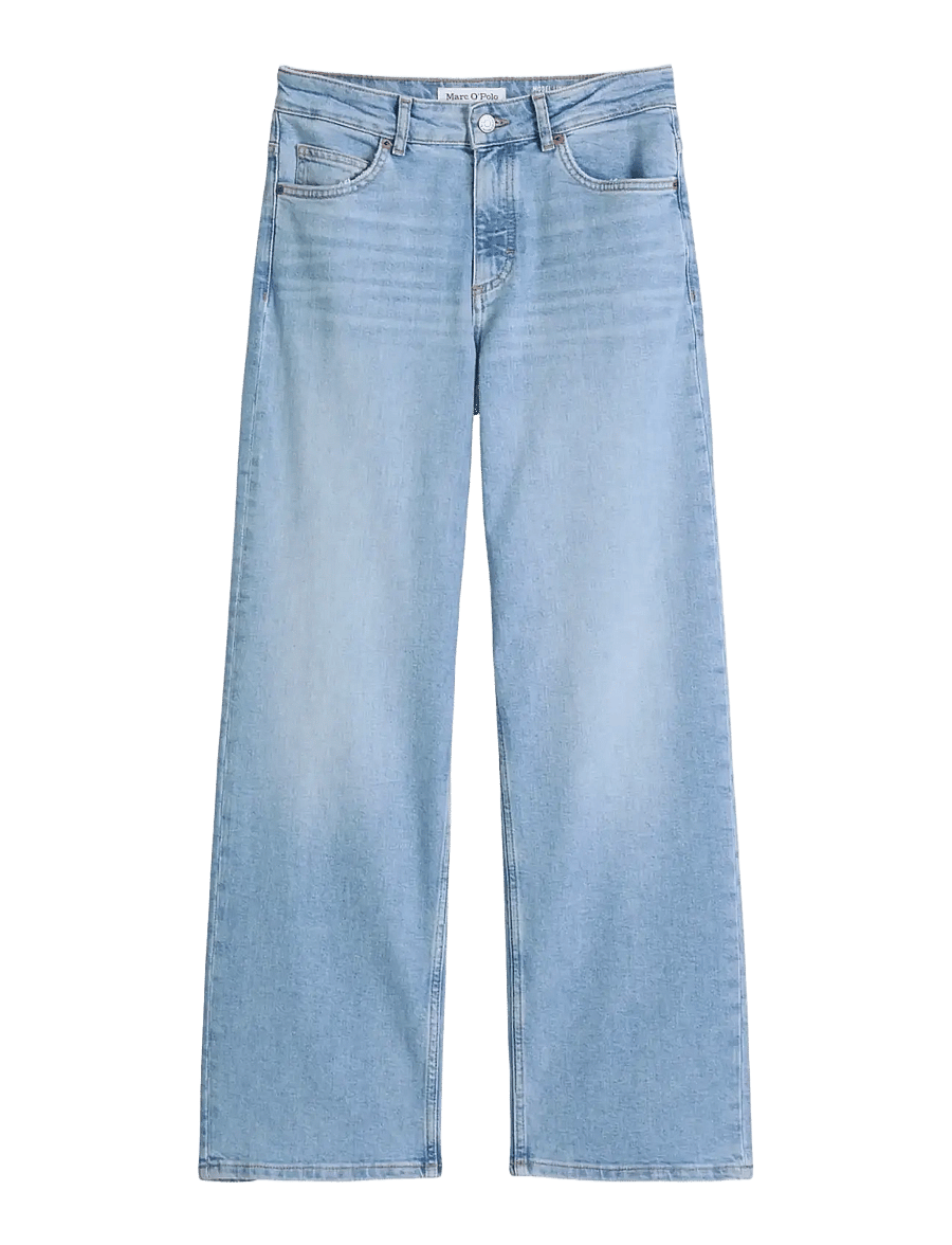 Marc O'Polo - DENIM TROUSERS - wide leg jeans - open end light blue wash - 0