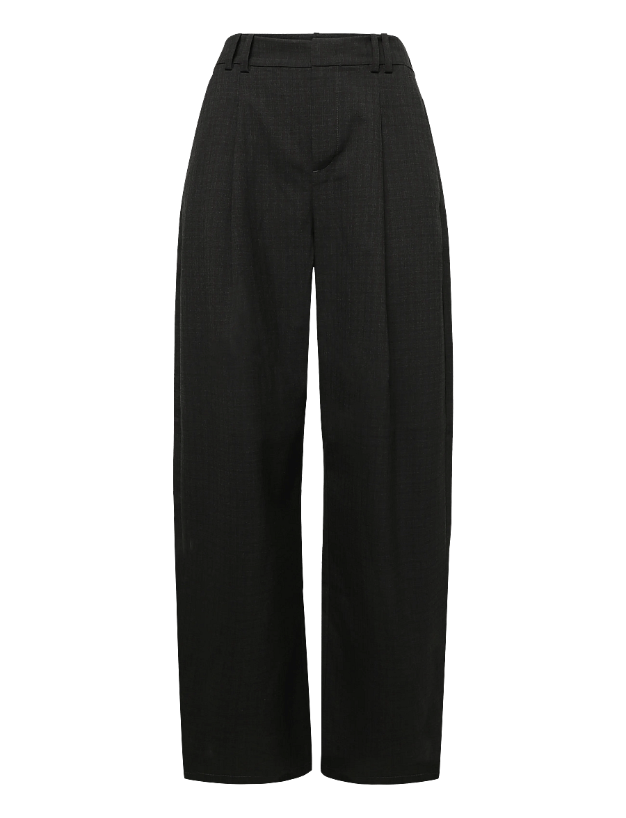 Marc O'Polo - Woven Pants - barrel-bukser - dark grey_multi_02 - 1