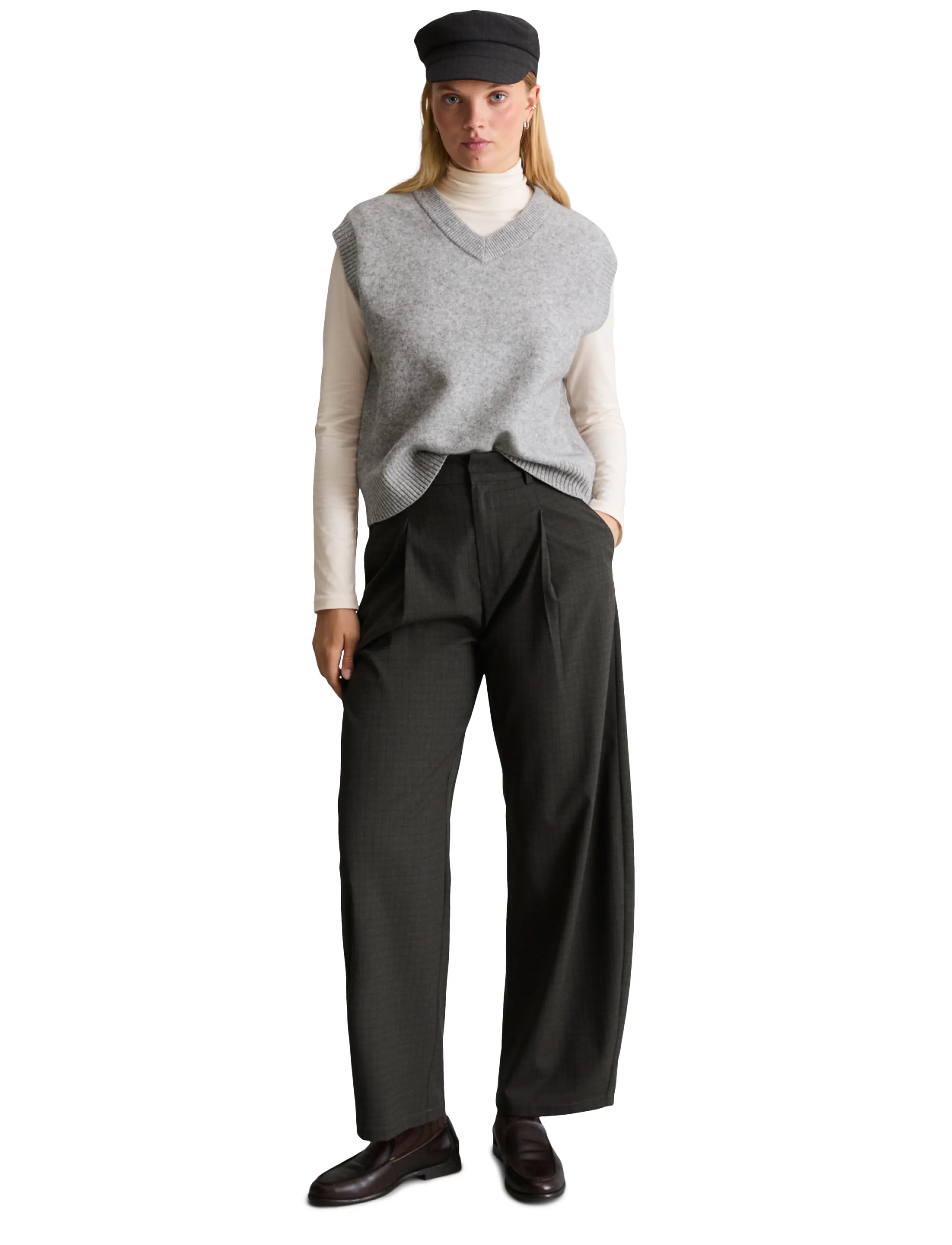 Marc O'Polo - Woven Pants - hosen mit geradem bein - dark grey_multi_02 - 4