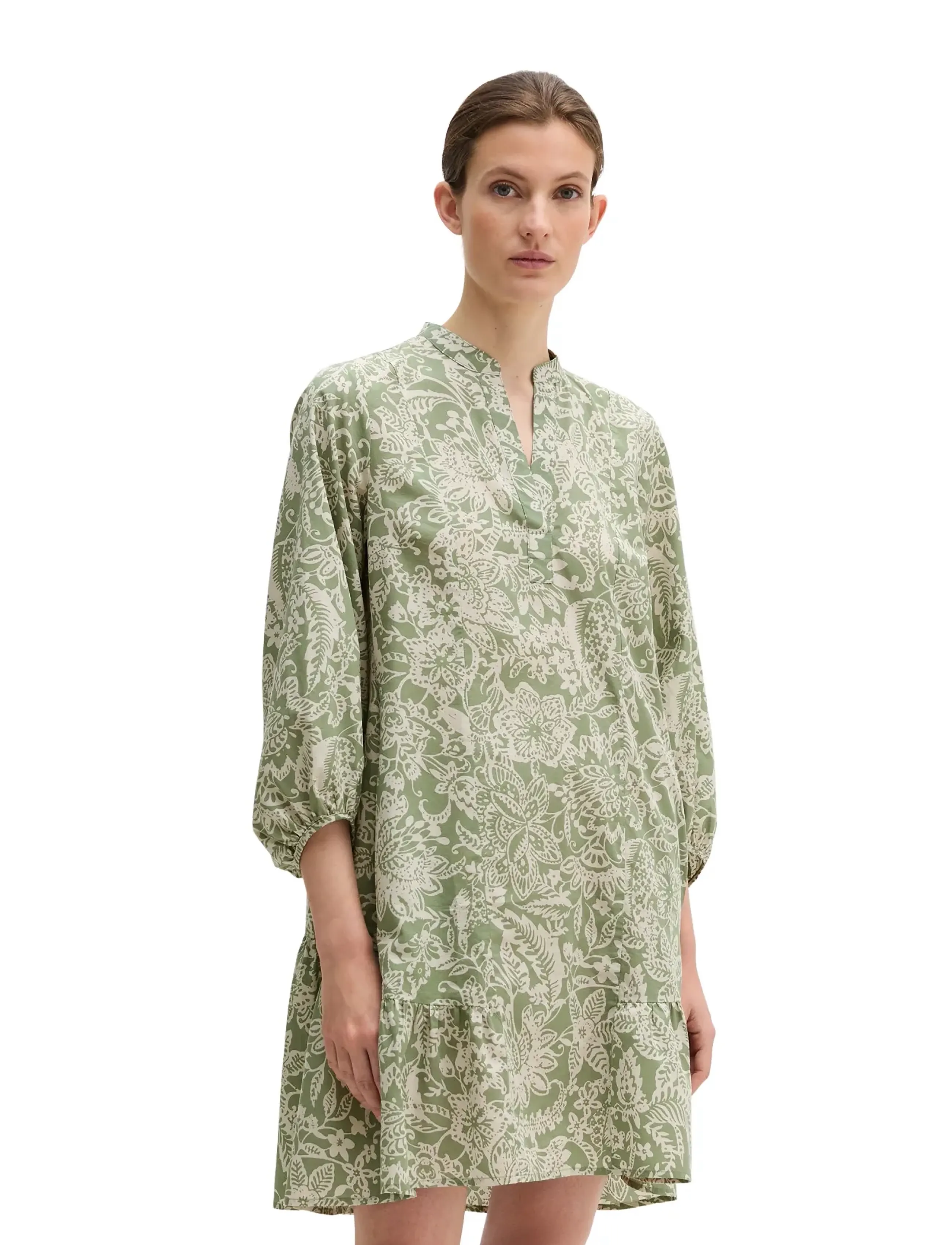 Marc O'Polo WOVEN DRESSES - Kurze Kleider - MULTI/ FRESH SAGE / green