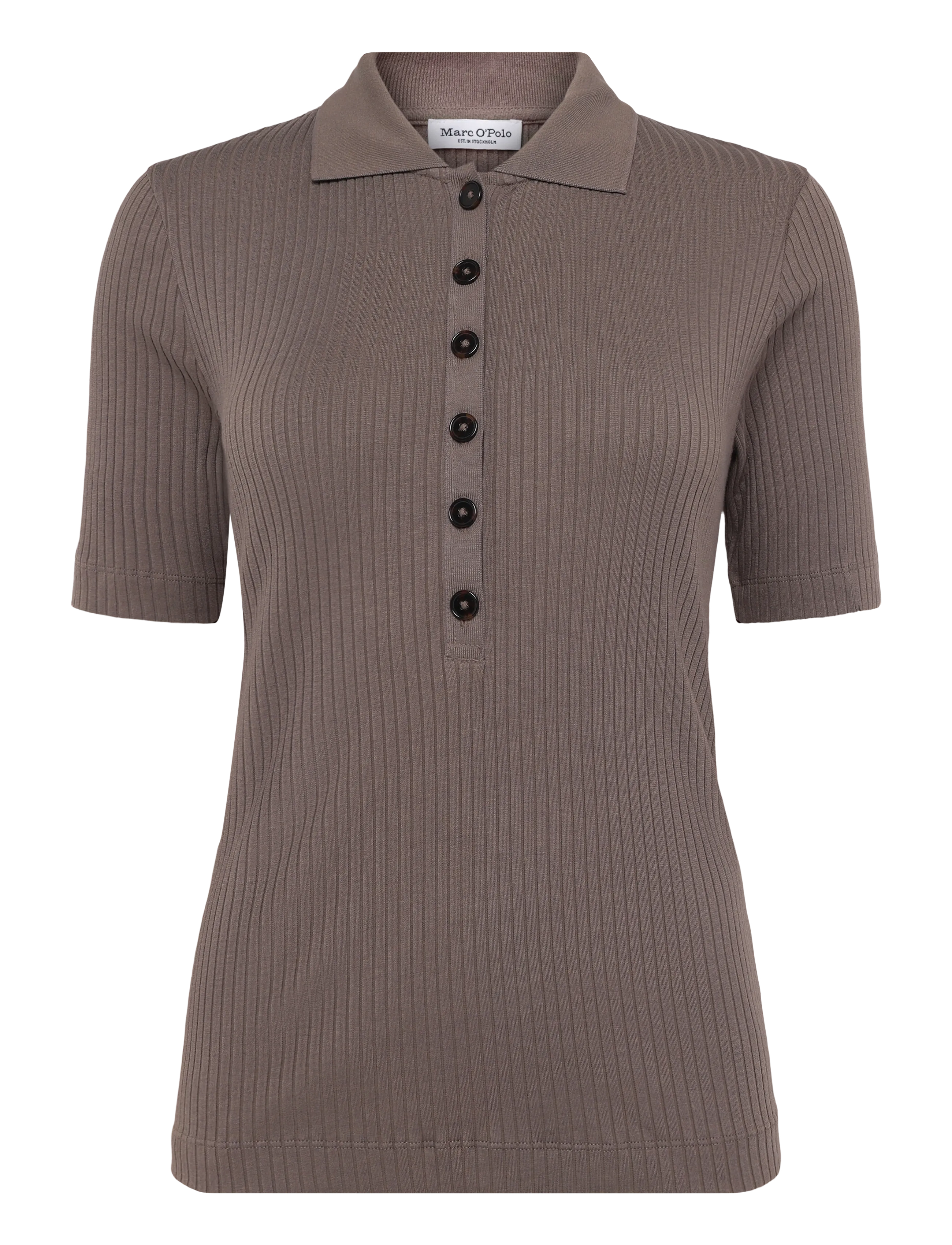 Marc O'Polo POLOS SHORT SLEEVE - T-Shirts & Tops - CHALKY BROWN / brown
