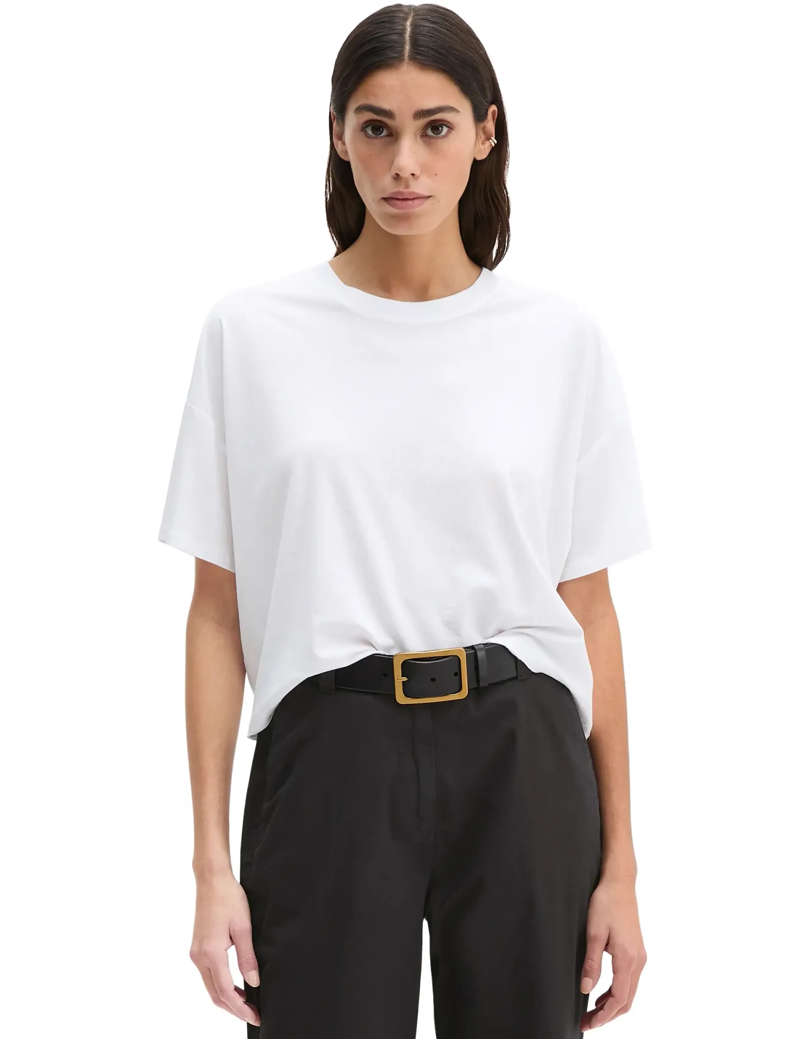 Marc O'Polo T-SHIRTS SHORT SLEEVE - T-shirts & Toppe - WHITE / white