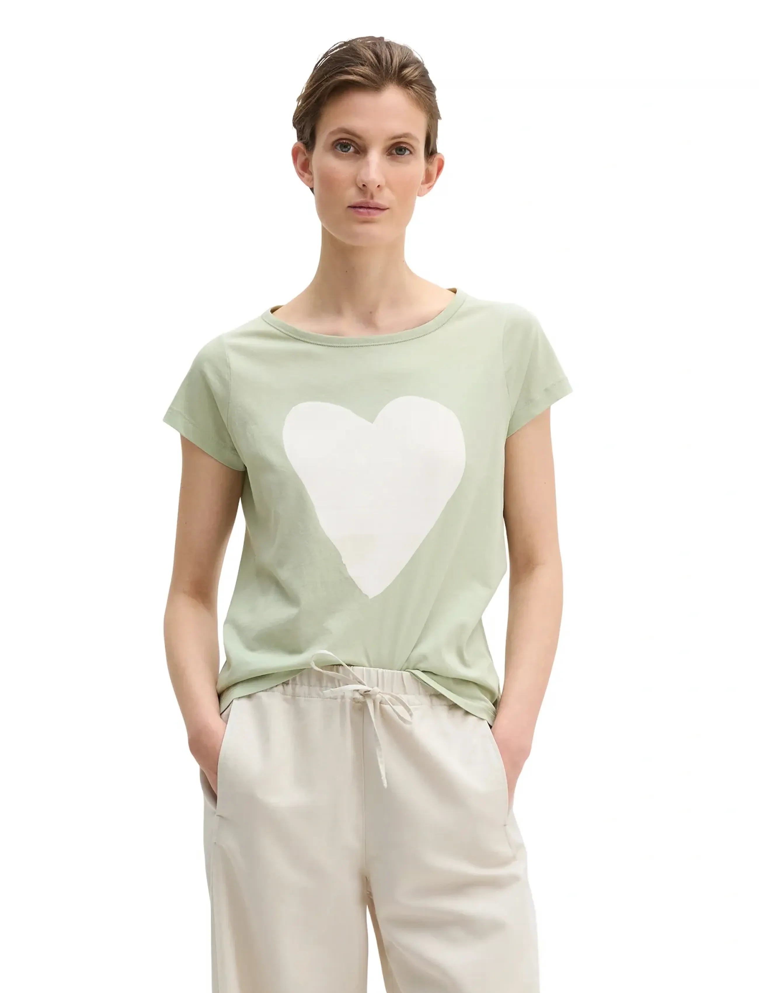 Marc O'Polo T-Shirts Short Sleeve, XS, Green, T-Shirts & Toppe > Kortærmede, Dame