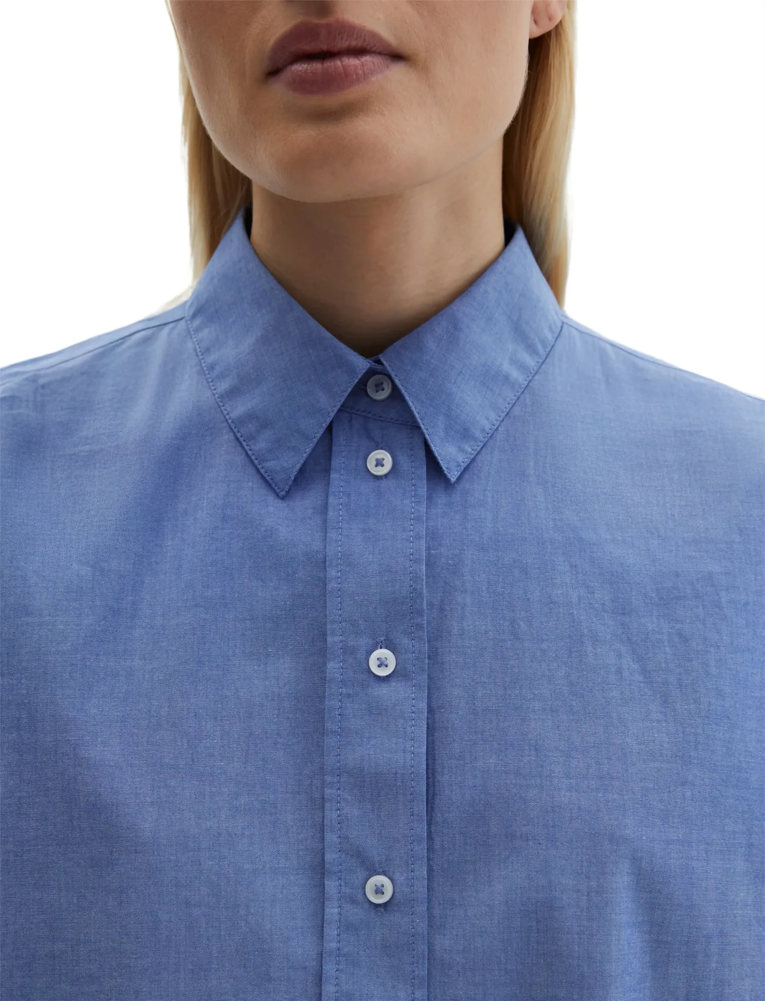 Marc O'Polo - SHIRTS/BLOUSES LONG SLEEVE - langärmlige hemden - mid blue chambray - 4