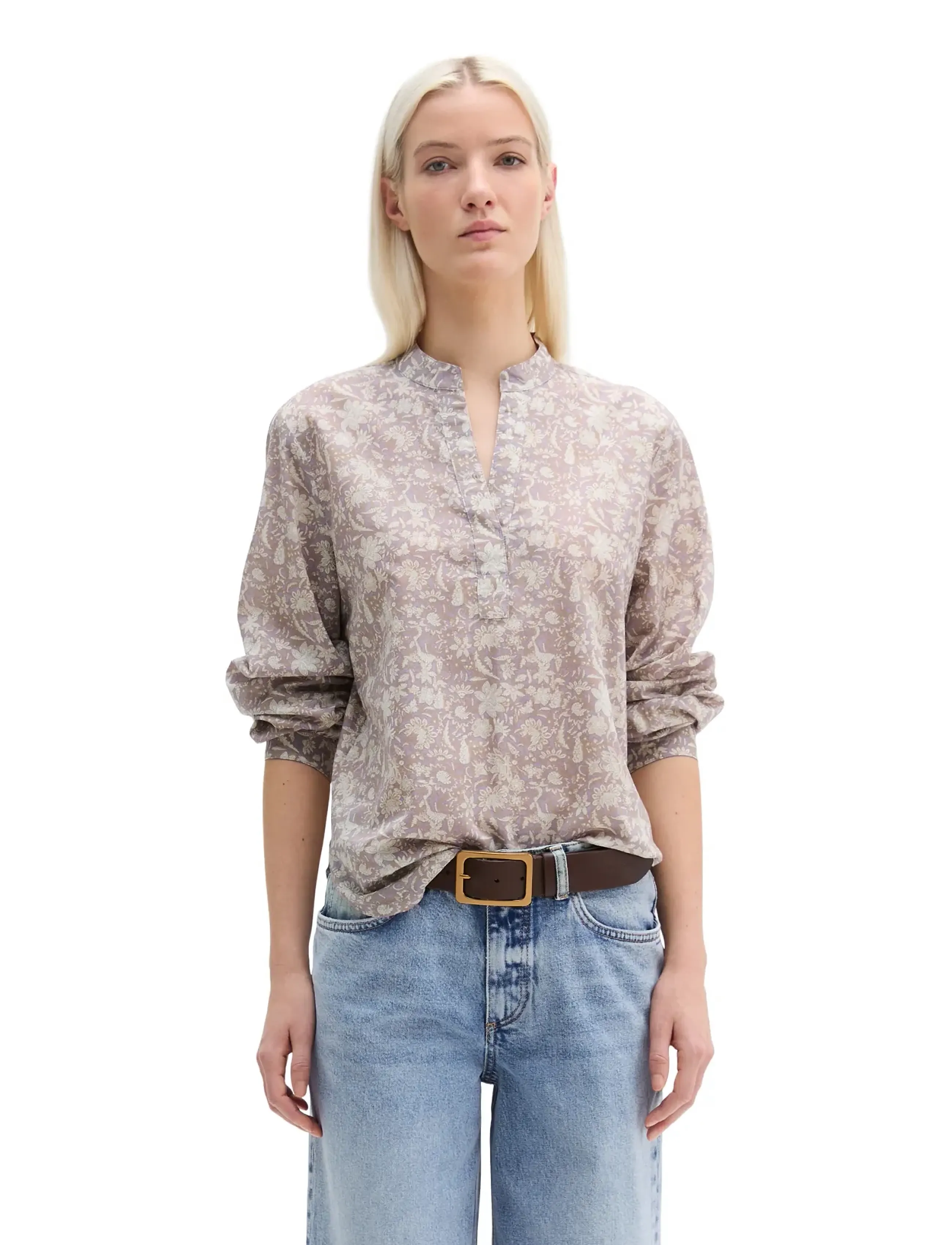 Marc O'Polo SHIRTS/BLOUSES LONG SLEEVE - Chemisiers - MULTI/ DUSTY LAVENDER / pink/rose