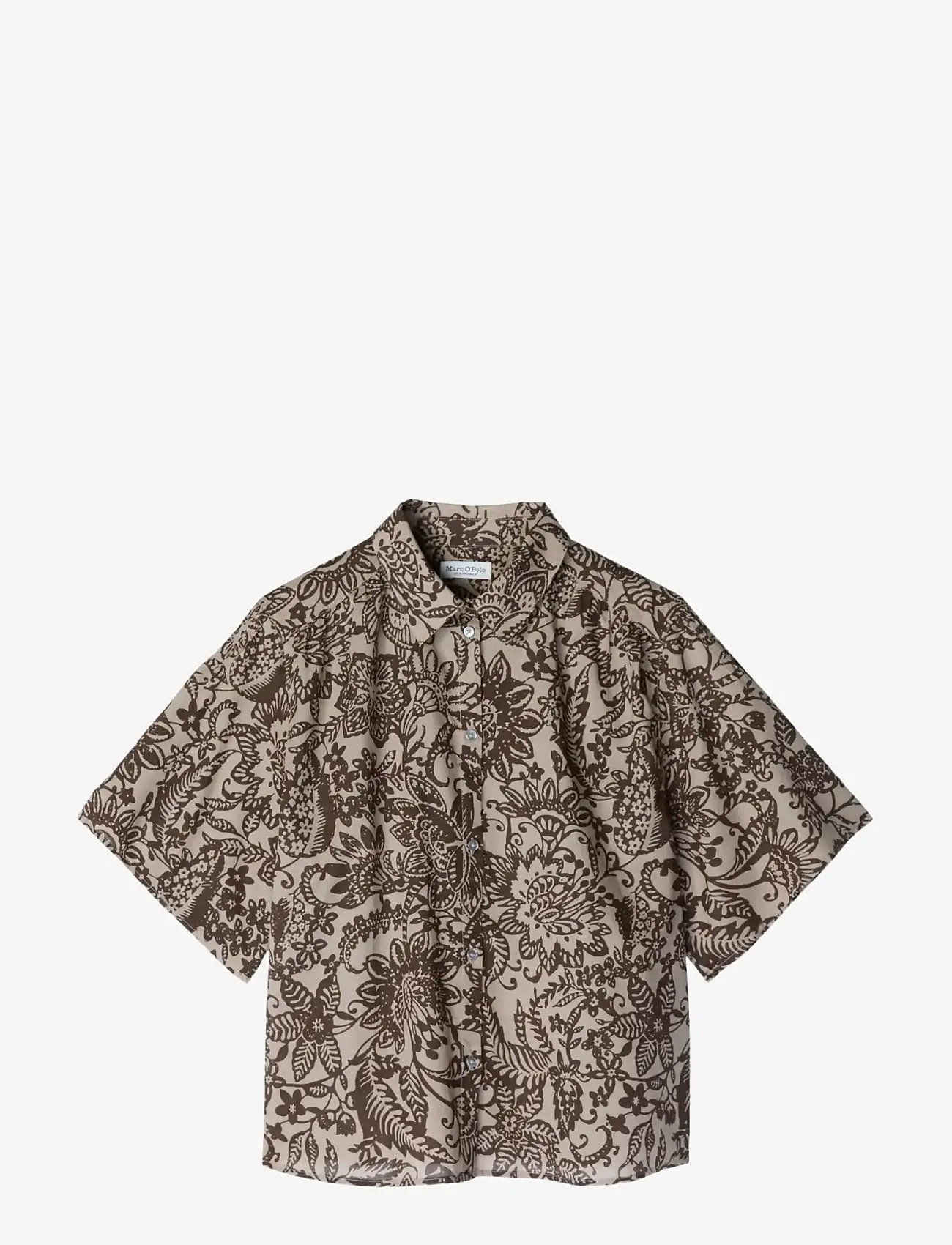 Marc O'Polo - SHIRTS/BLOUSES SHORT SLEEVE - kortærmede bluser - multi/ earthy taupe - 1