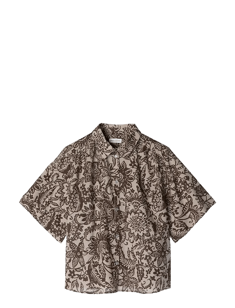 Marc O'Polo - SHIRTS/BLOUSES SHORT SLEEVE - kortærmede bluser - multi/ earthy taupe - 1