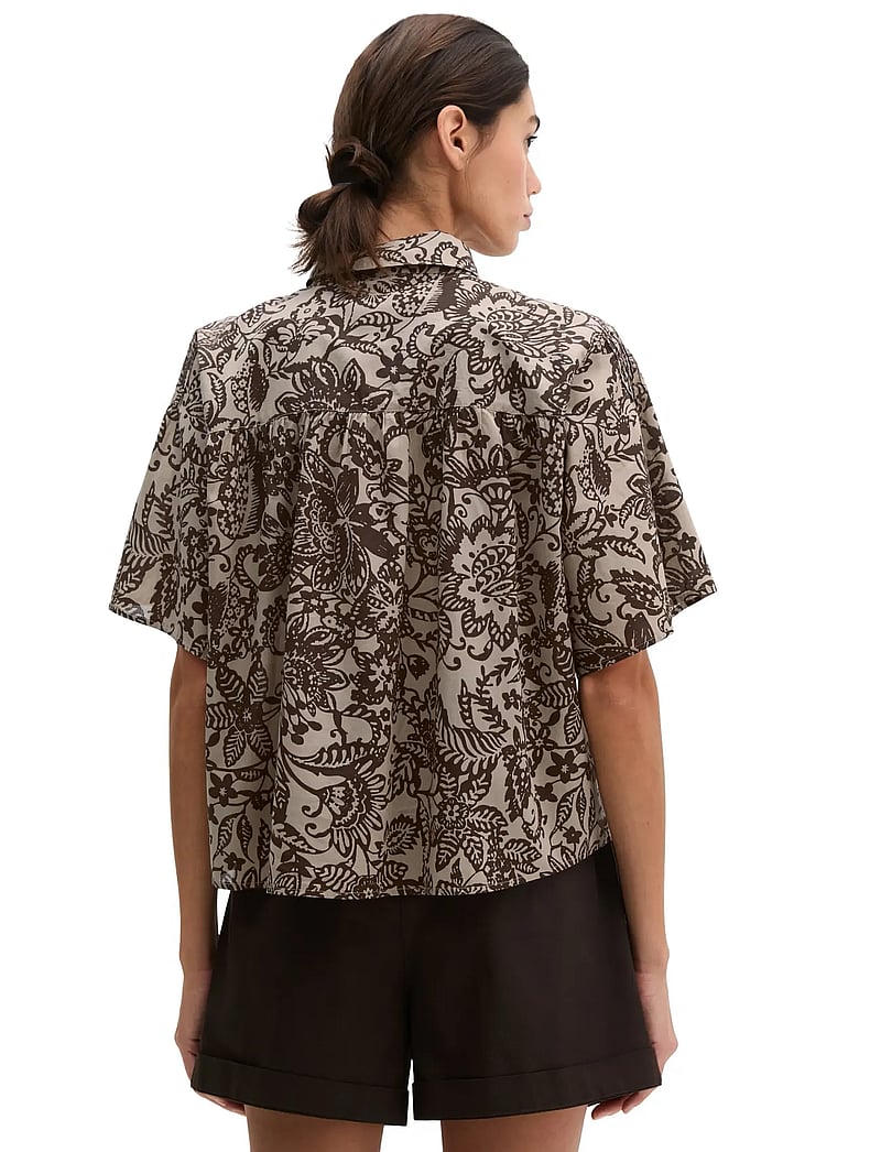 Marc O'Polo - SHIRTS/BLOUSES SHORT SLEEVE - kortærmede bluser - multi/ earthy taupe - 2
